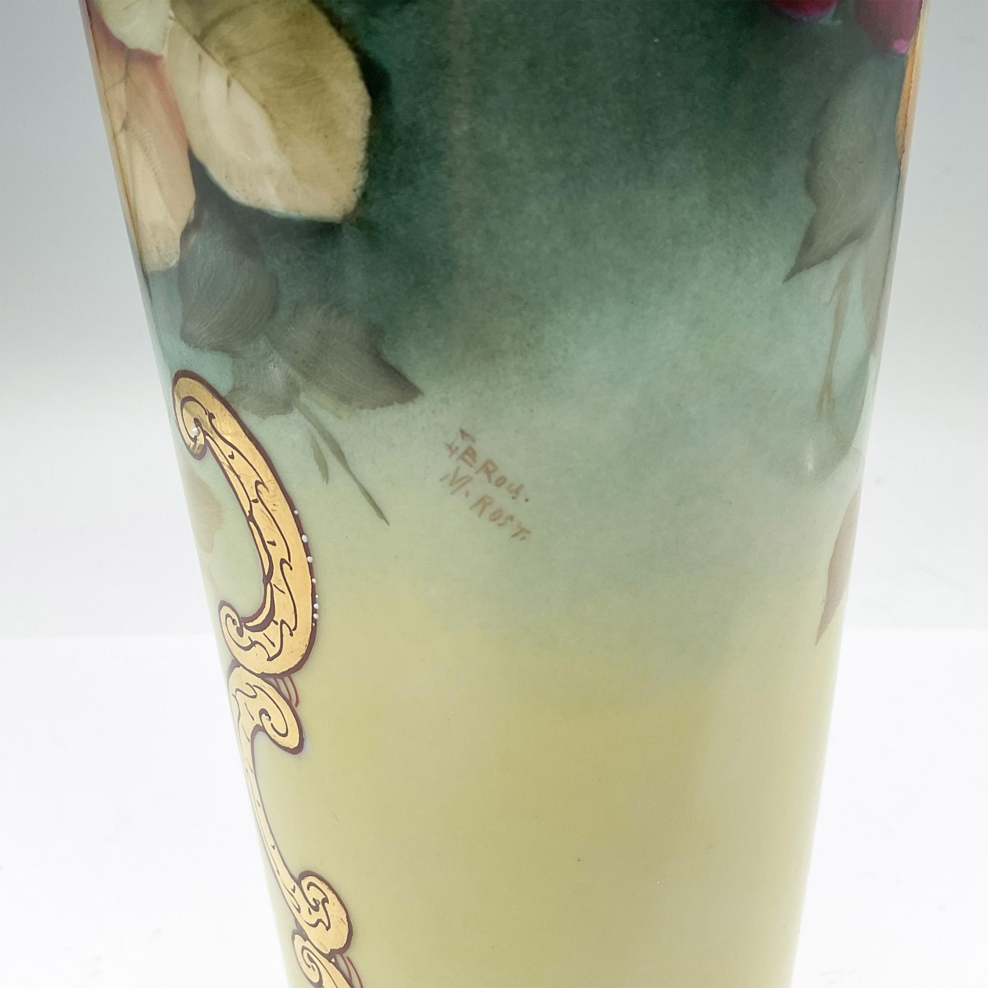 Leroy M. Rost for Pickard and T.V. Limoges Vase, Signed - Image 4 of 4