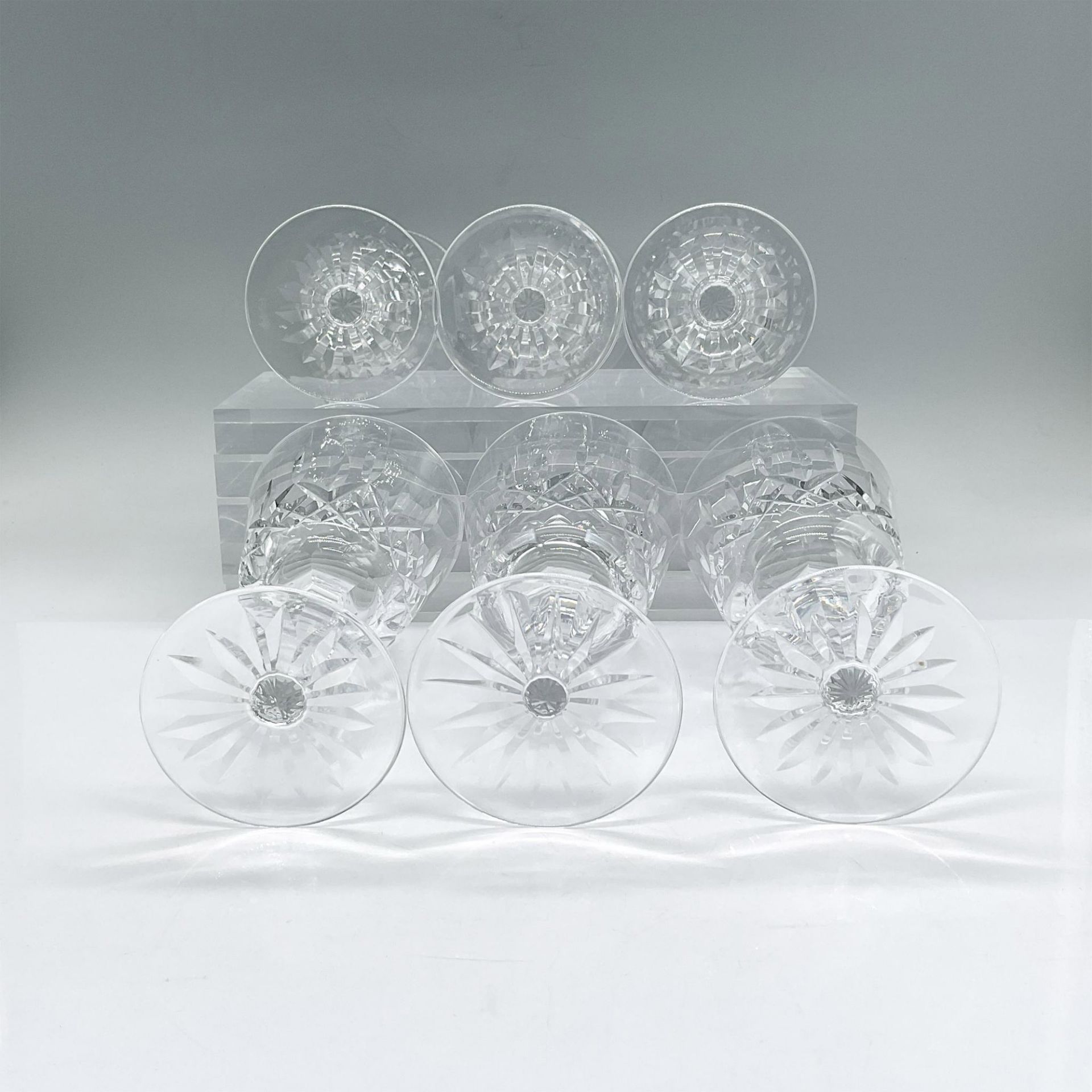6pc Waterford Crystal Water Goblet Glasses, Lismore - Bild 3 aus 3