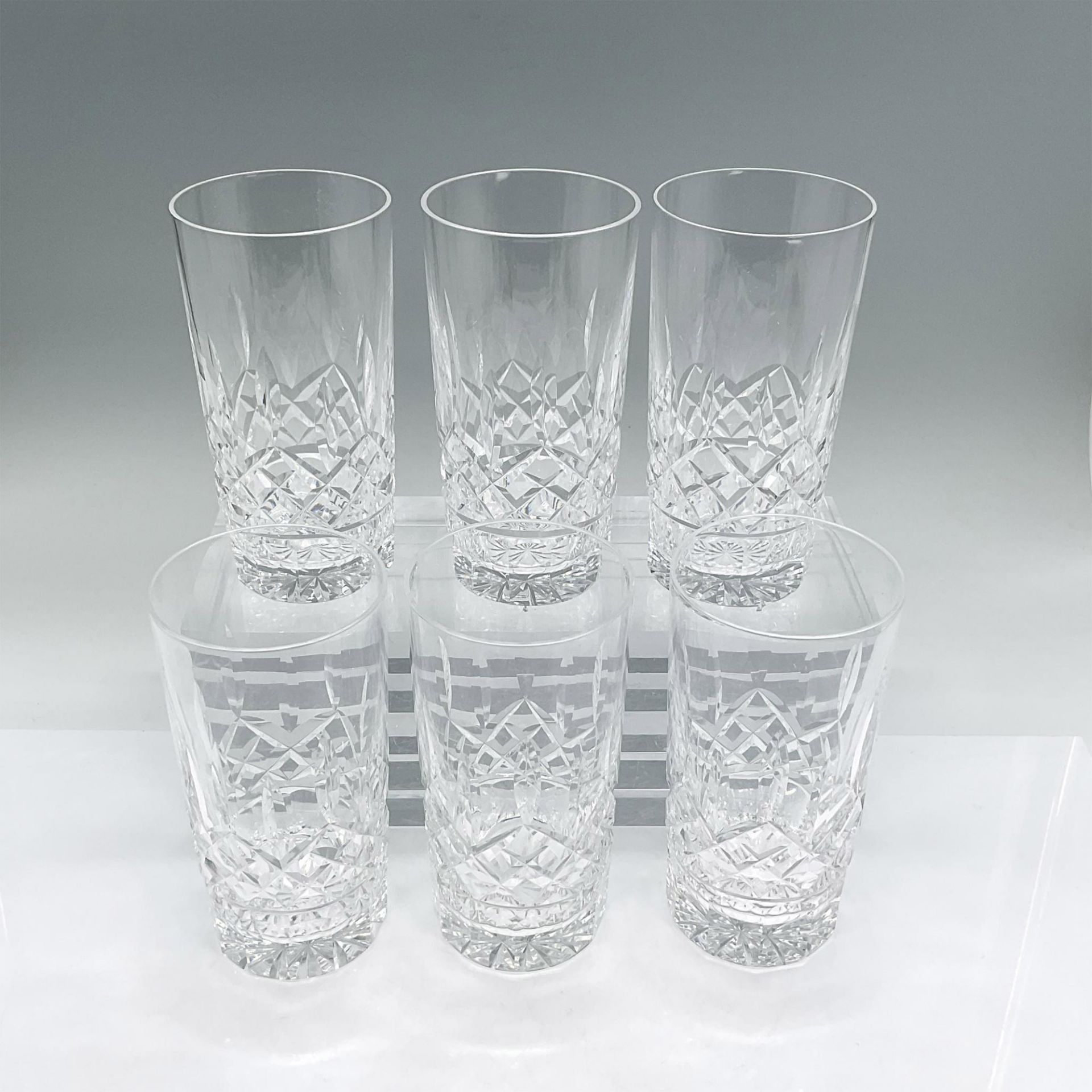 6pc Waterford Crystal Highball Glasses, Lismore - Bild 2 aus 3