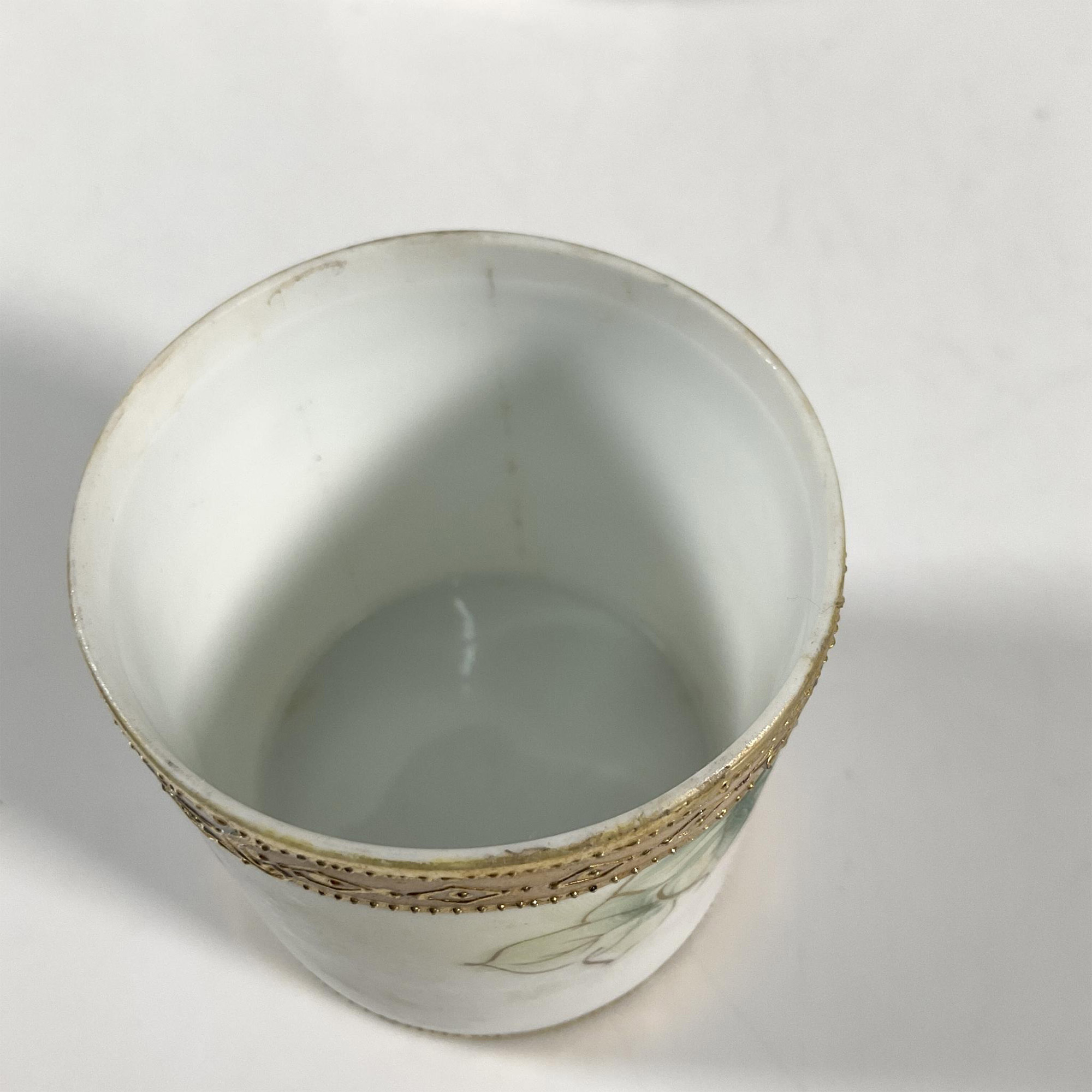 4pc Nippon Porcelain Floral Vanity Set - Image 4 of 4
