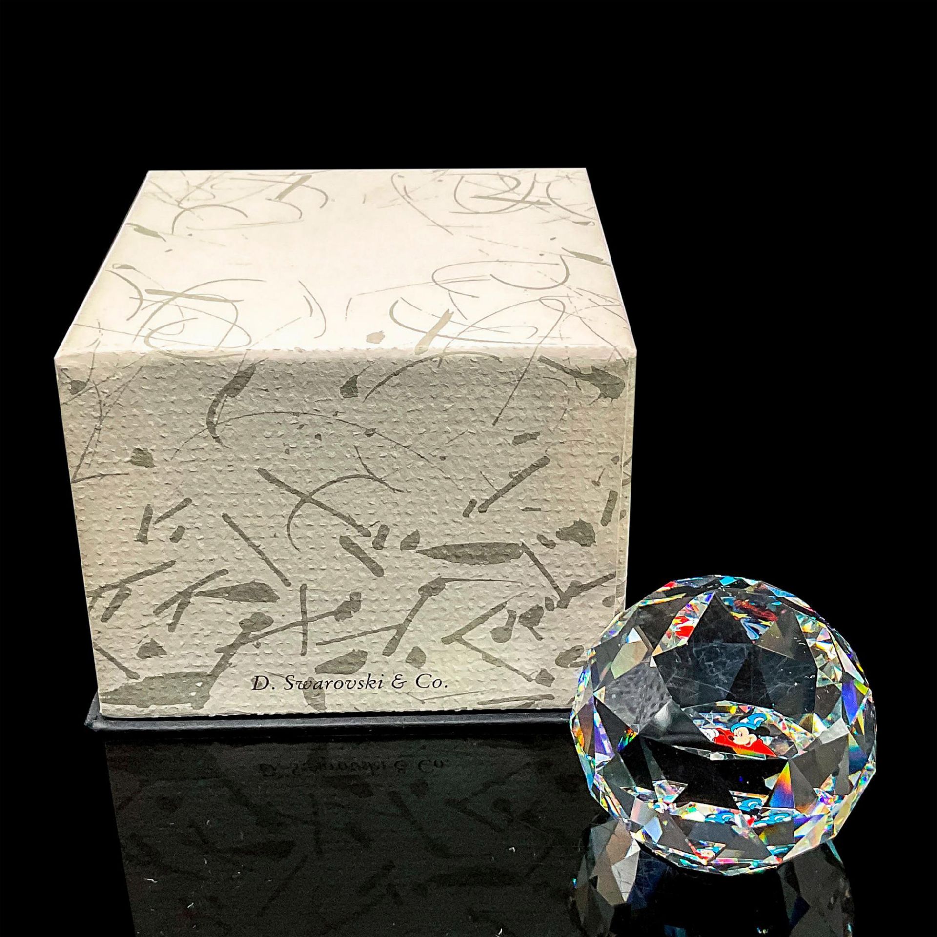 D. Swarovski Crystal Paperweight, Mickey Mouse 25th Anniv - Image 5 of 5