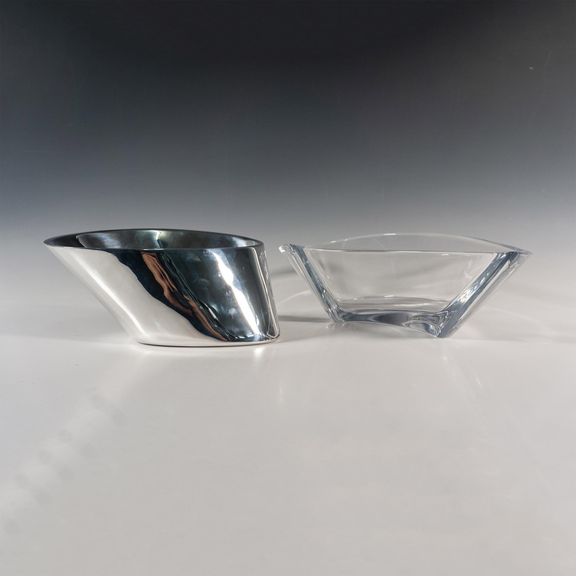 Pair of Nambe by Neil Cohen Chip and Dip Bowls, Butterfly - Image 3 of 6