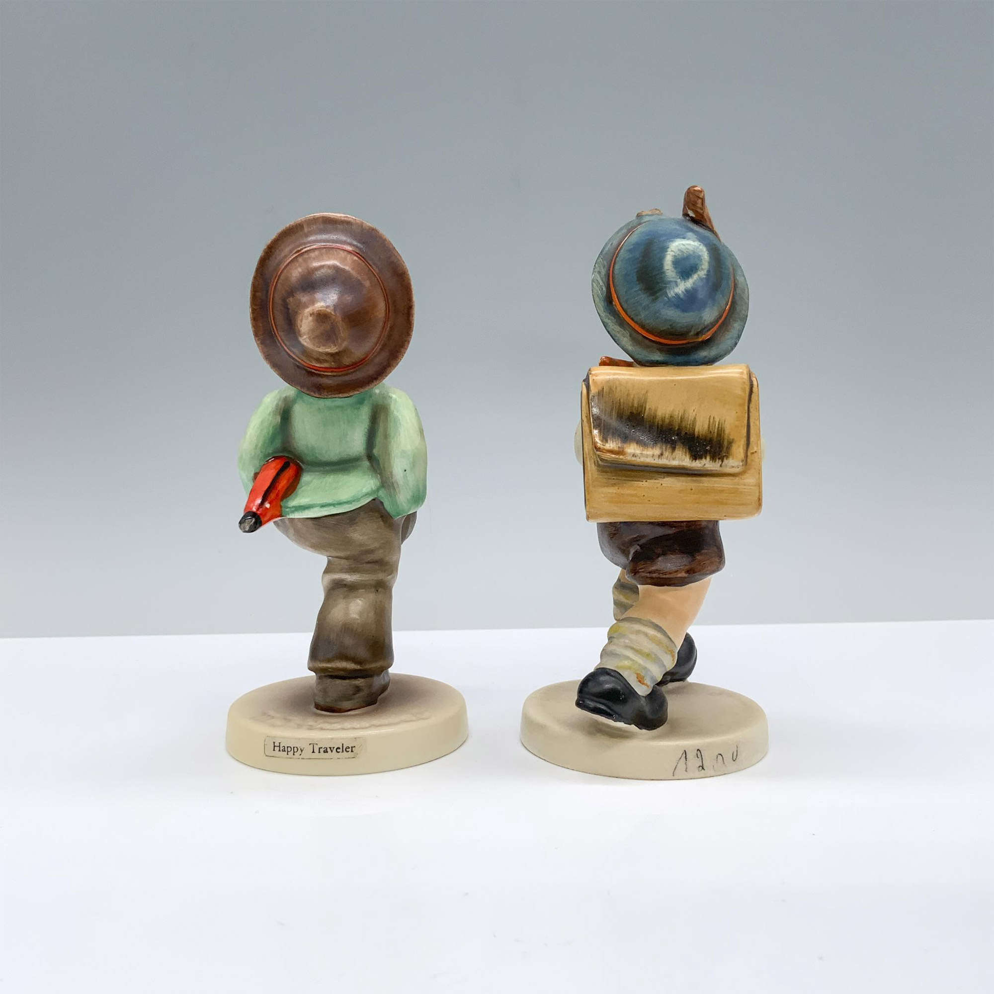 2pc Goebel Hummel Figurines, Happy Traveler & School Boy - Image 2 of 3
