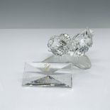 2pc Swarovski Crystal Figurine, Turtledoves and Plaque