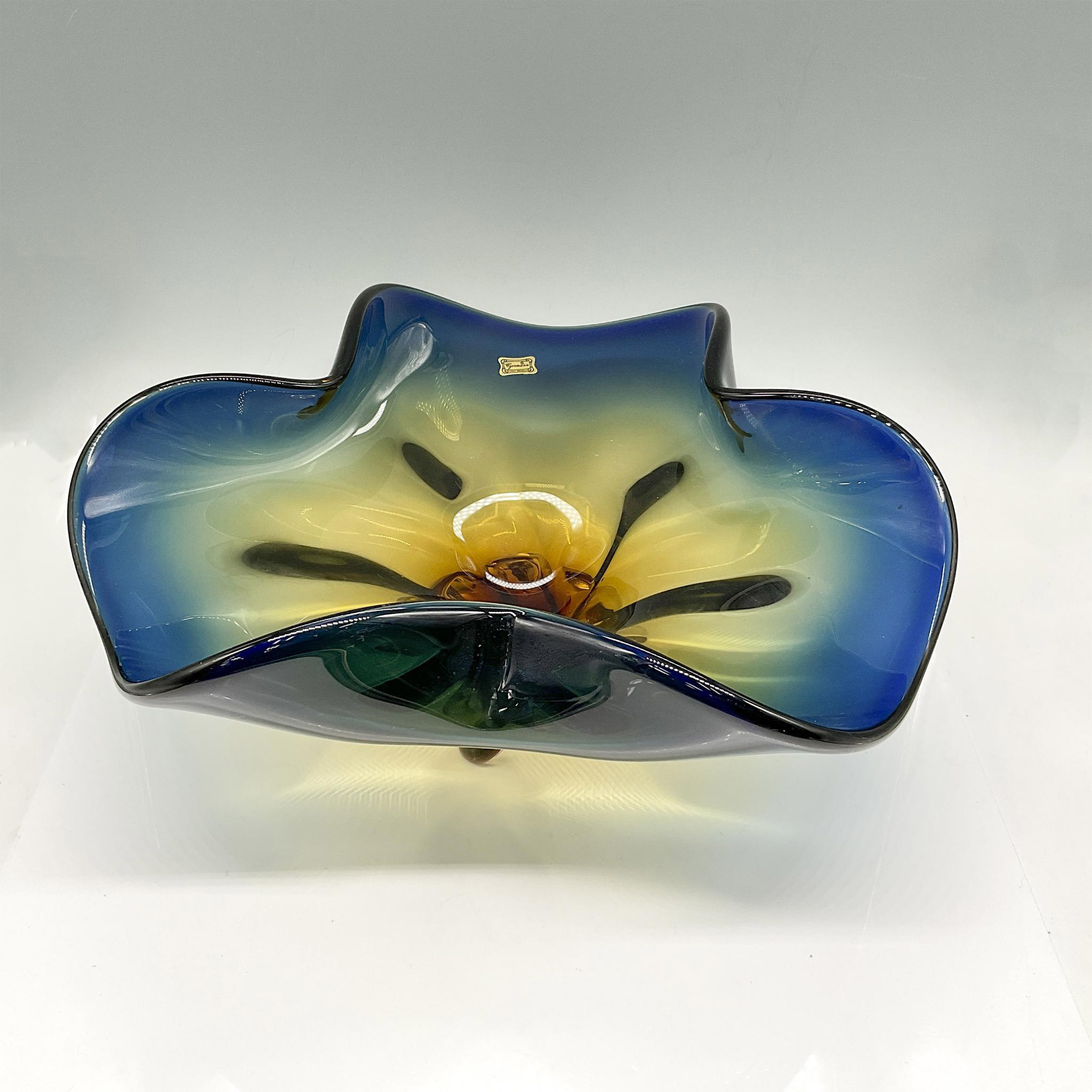 Egermann Bohemian Art Glass Centerpiece Bowl - Image 2 of 4