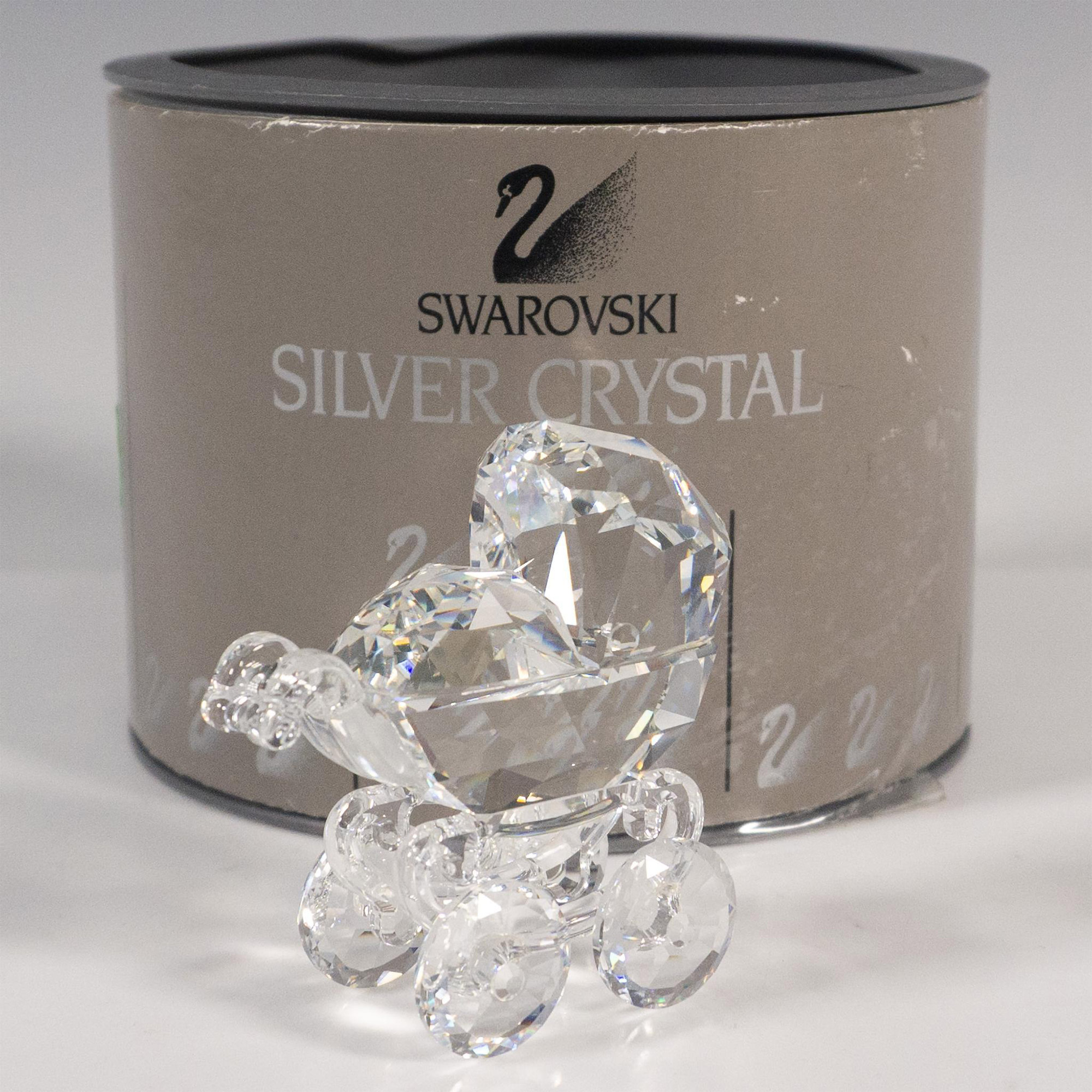 Swarovski Silver Crystal Figurine, Baby Carriage - Image 2 of 6