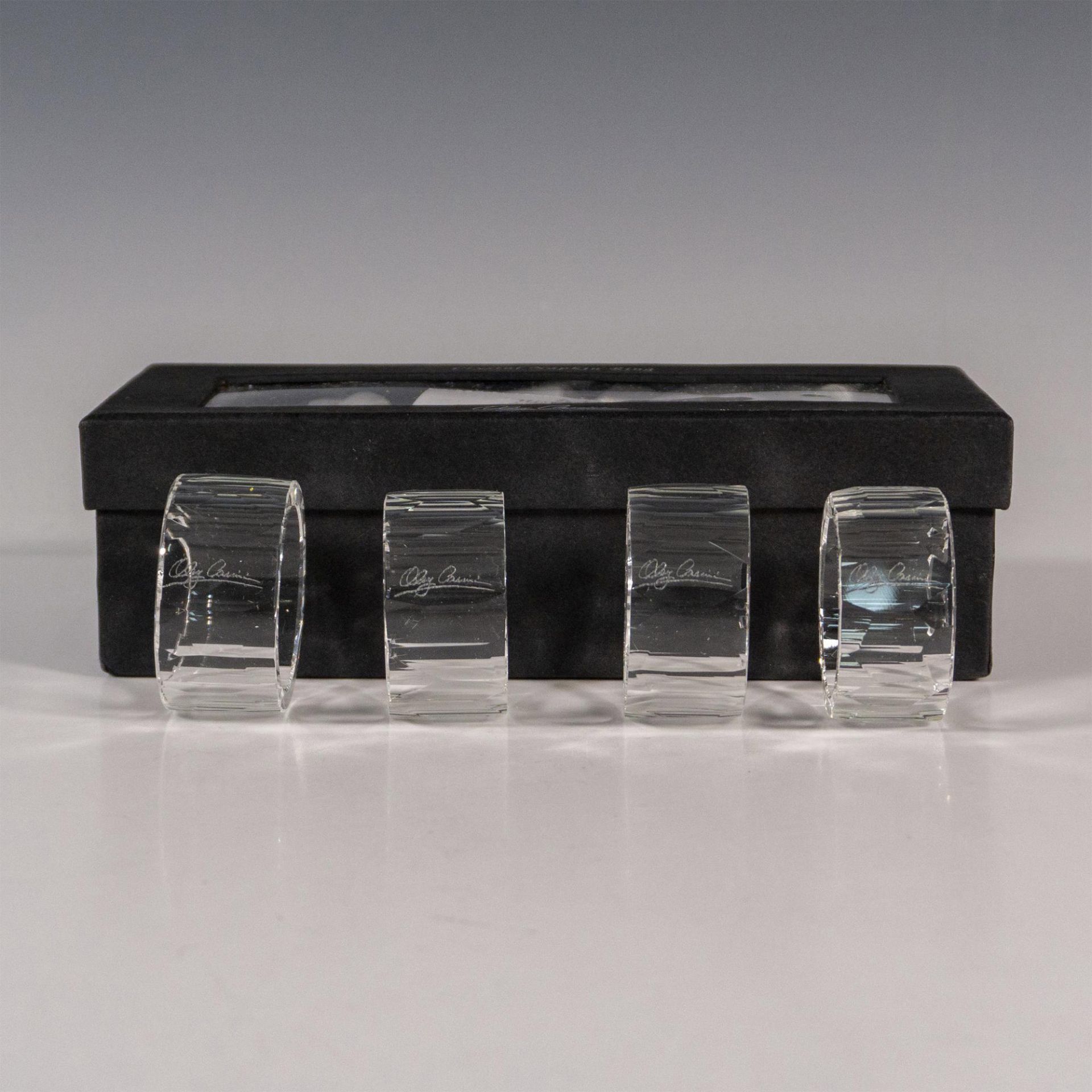 Oleg Cassini Crystal Napkin Ring Holders, Jackie