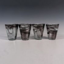 4pc Kosta Boda by Ulrica Hydman-Vallien Glass Tumblers, Mine