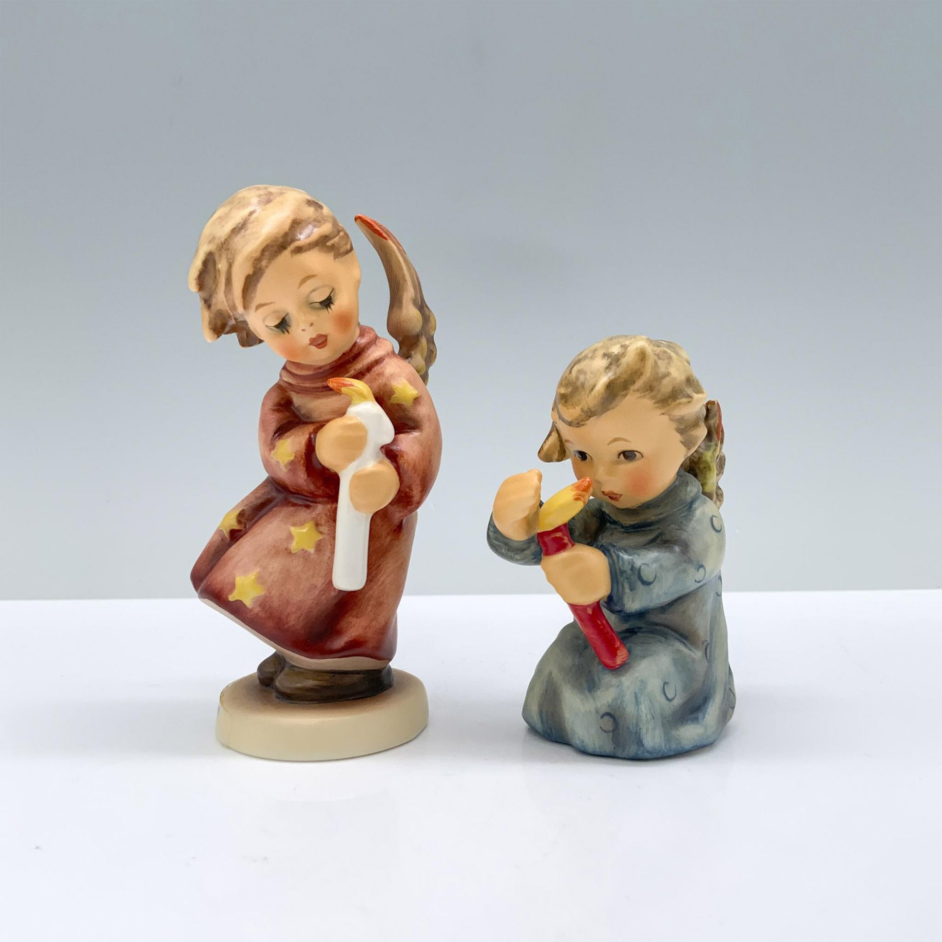 2pc Goebel Hummel Figurines, Heavenly Angel & Shining Light
