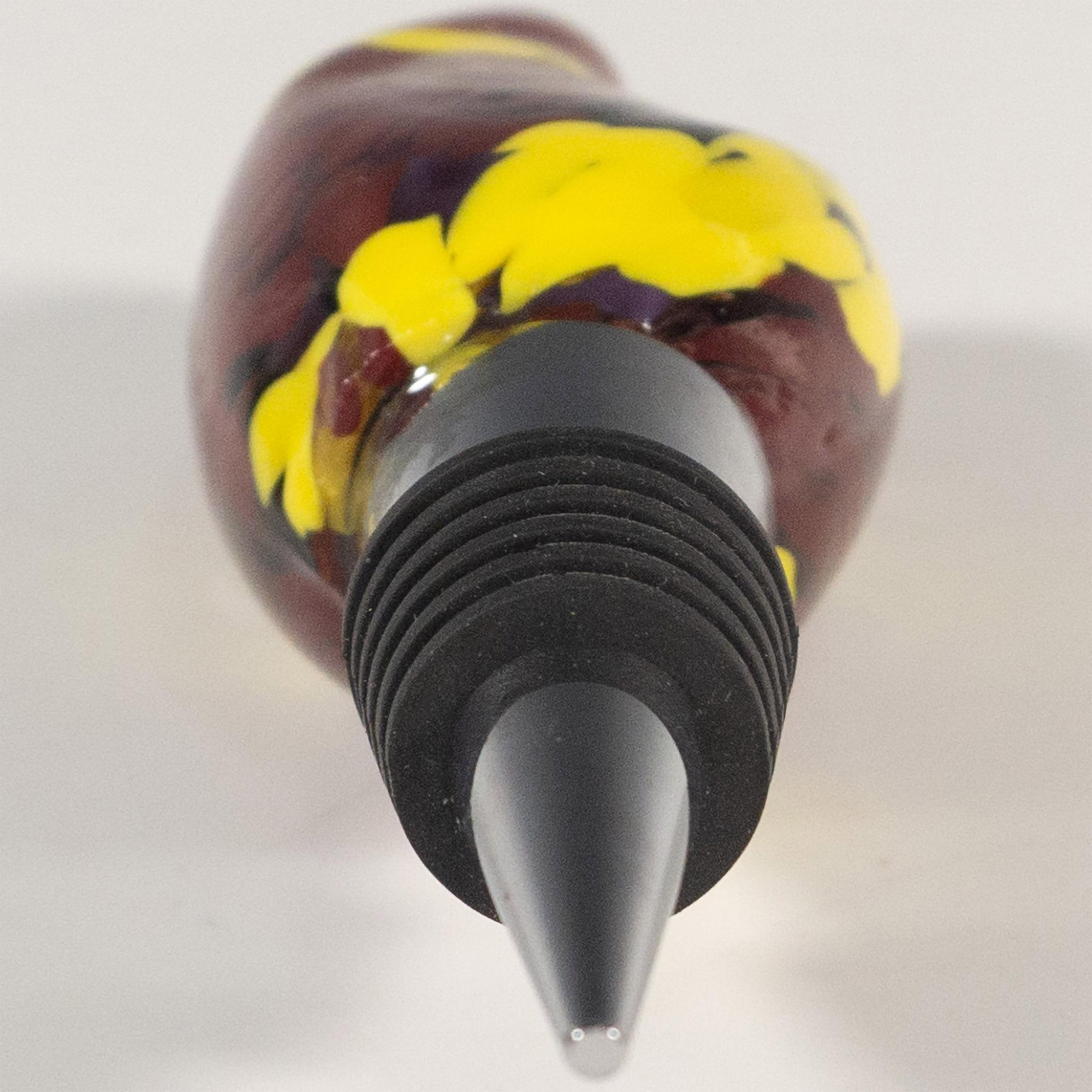 James Hayer Art Glass Wine Stopper, Signed - Image 2 of 4