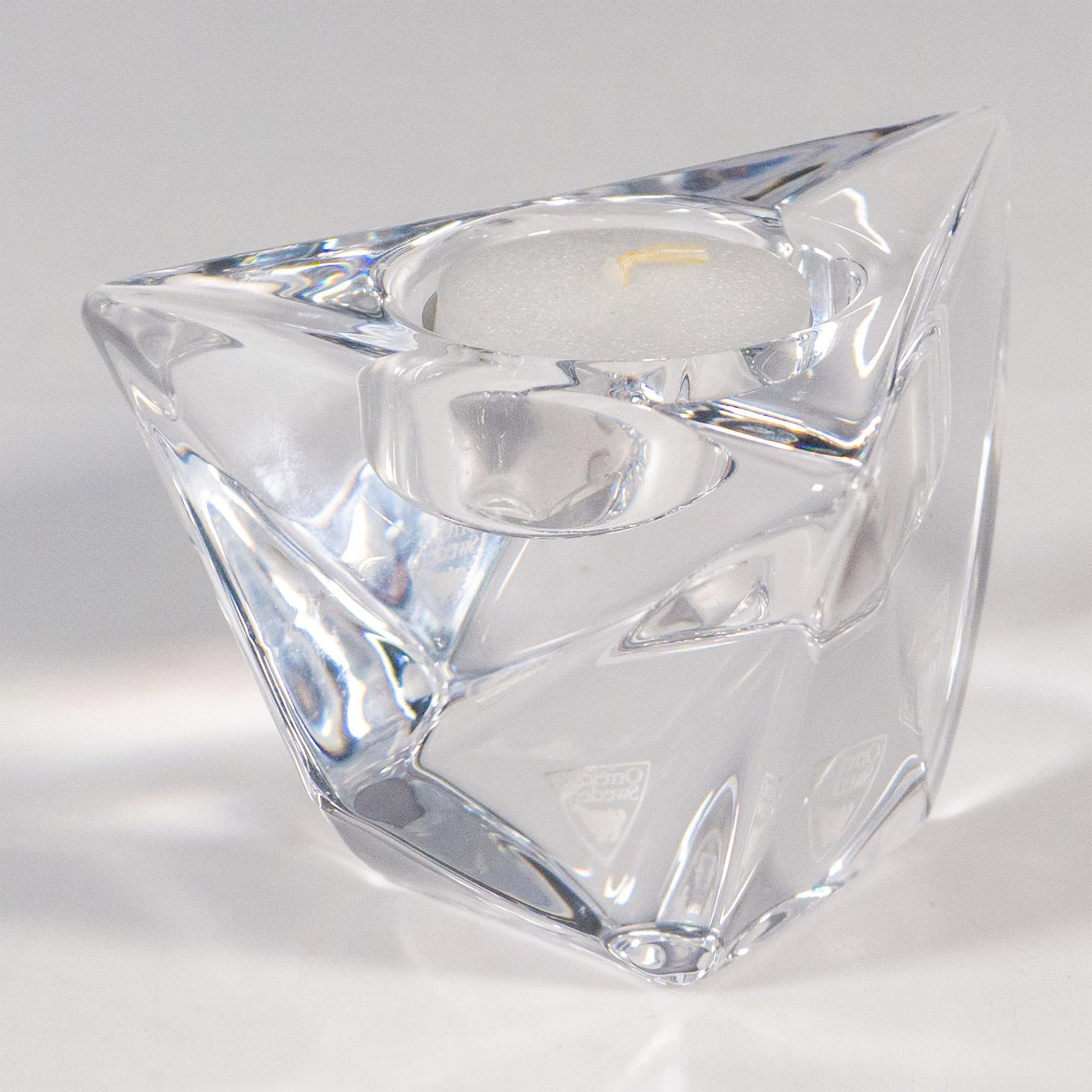 Orrefors Crystal Votive Candle Holder, Diamond - Image 3 of 4