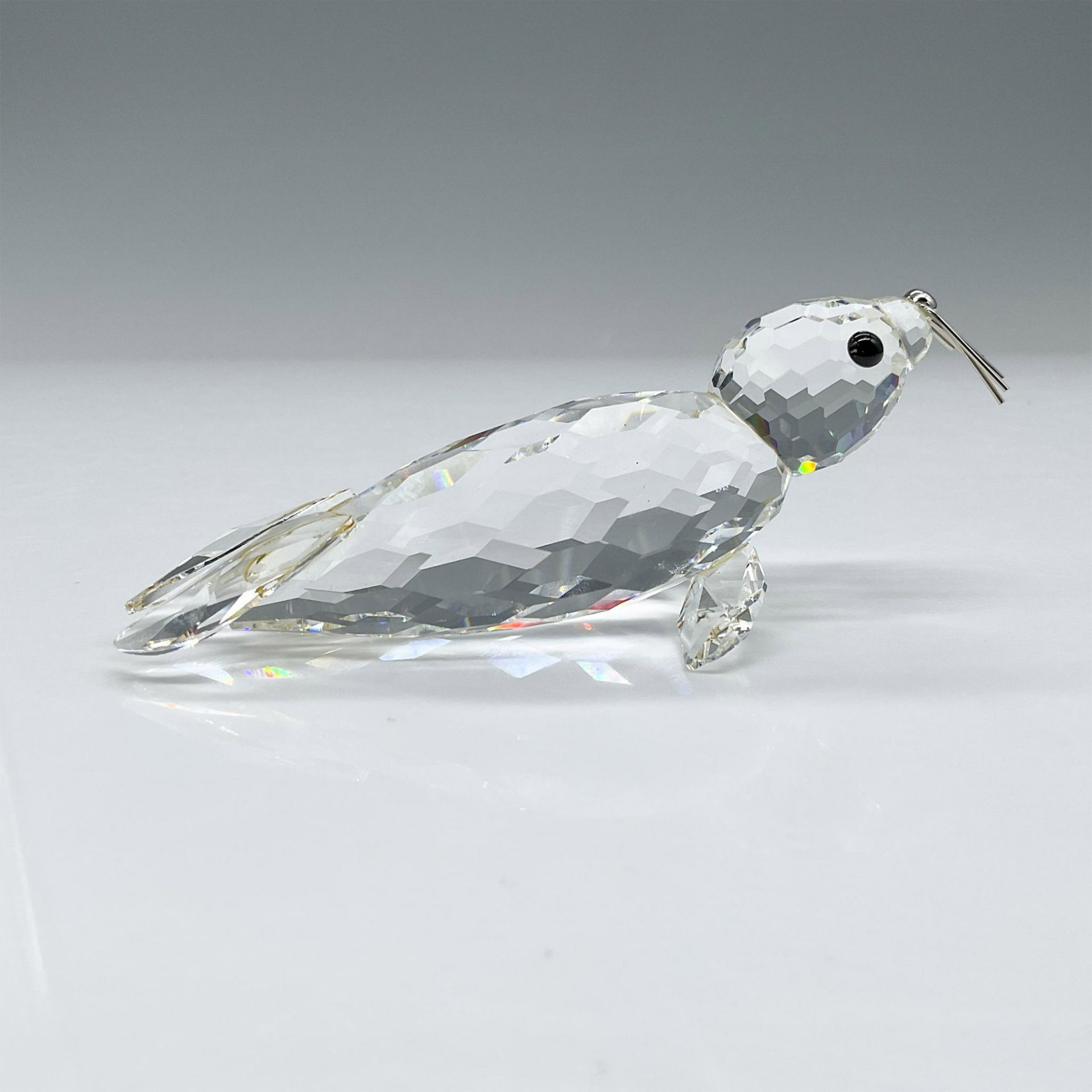 Swarovski Silver Crystal Figurine, Seal with Silver Whiskers - Bild 2 aus 4