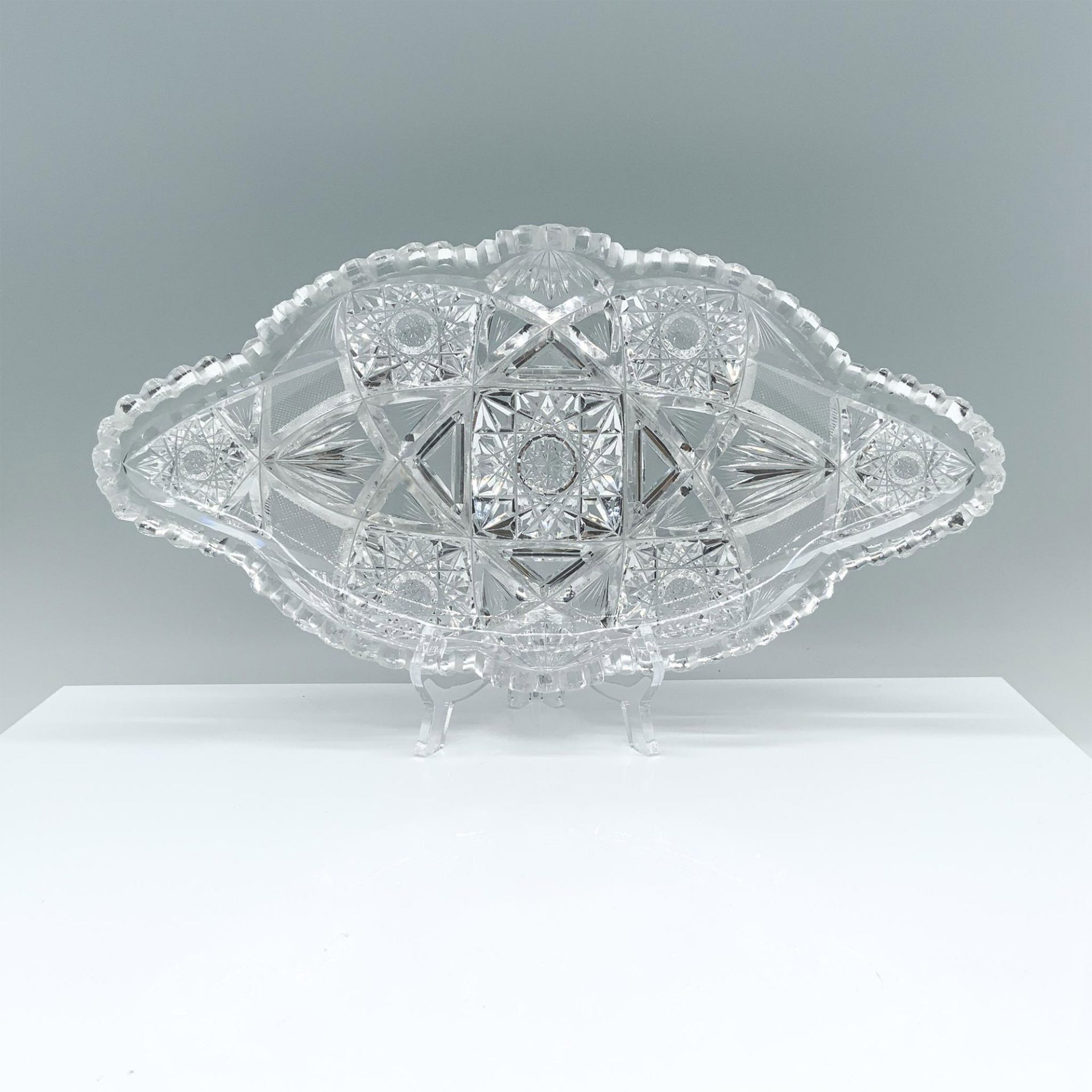 American Brilliant Cut Glass Serving Bowl - Image 2 of 3