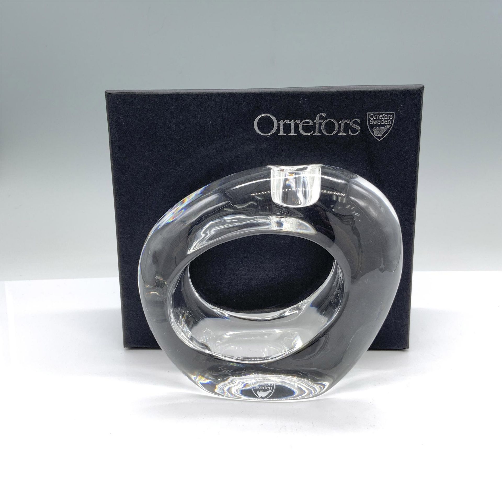 Orrefors Crystal Avlang Oval Candle Holder - Bild 5 aus 5