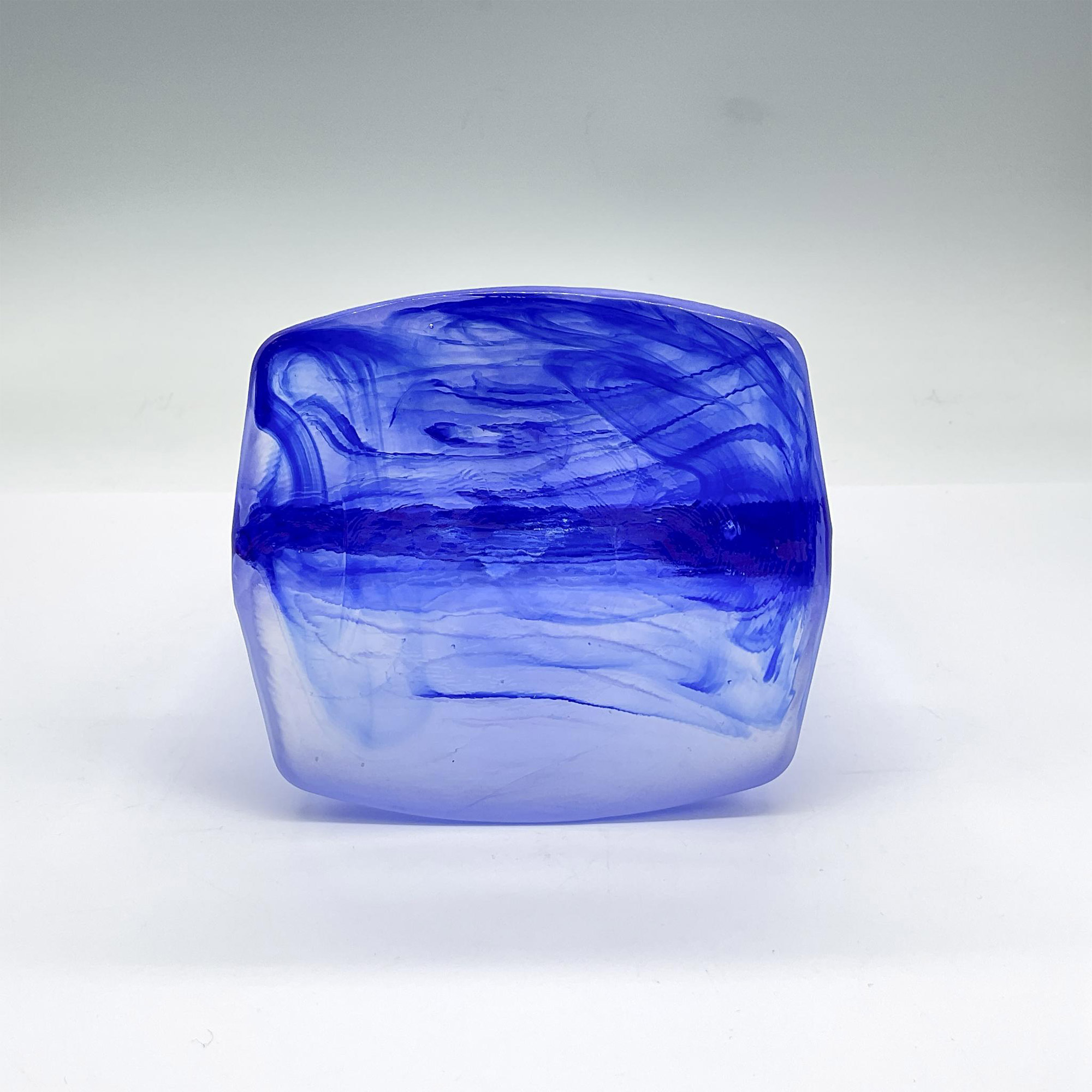 Kosta Boda Glass Candleholder, Ice Age Blue - Image 3 of 3