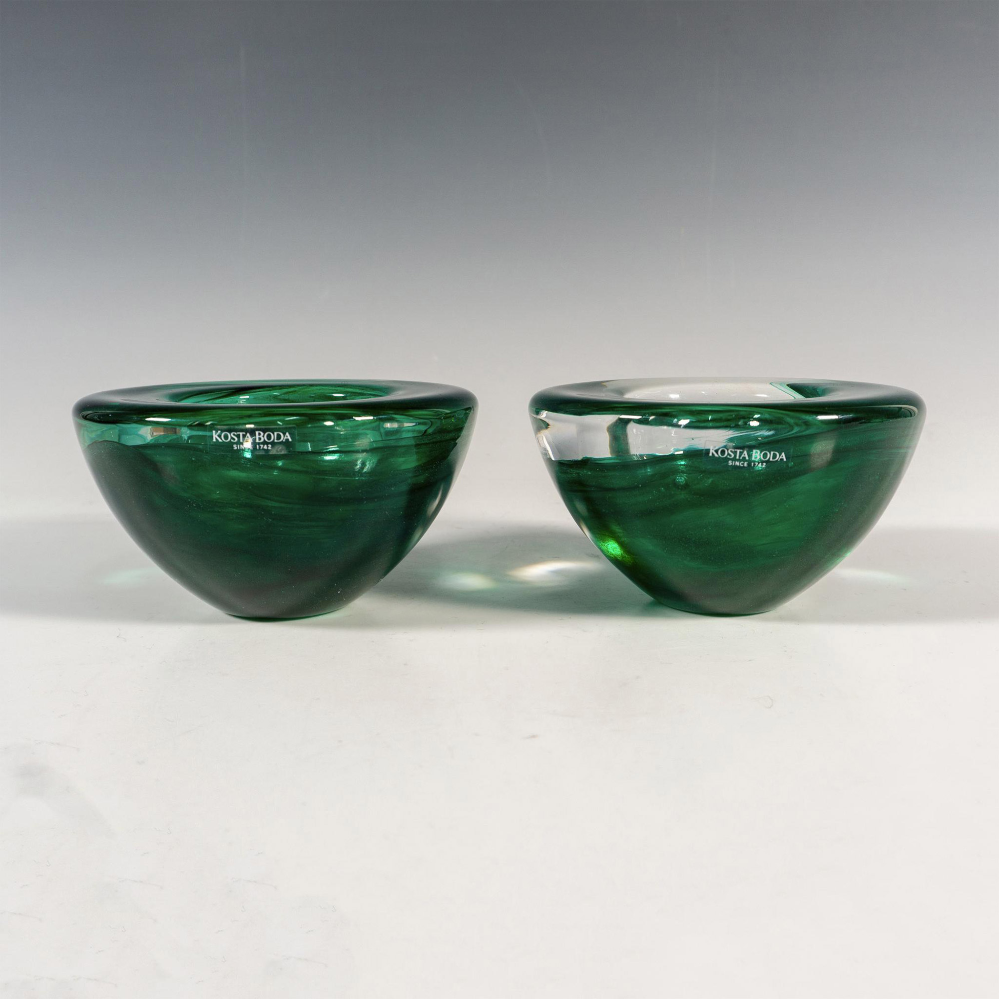 Pair of Kosta Boda by Anna Ehrner Candle Holders, Atoll - Image 2 of 5