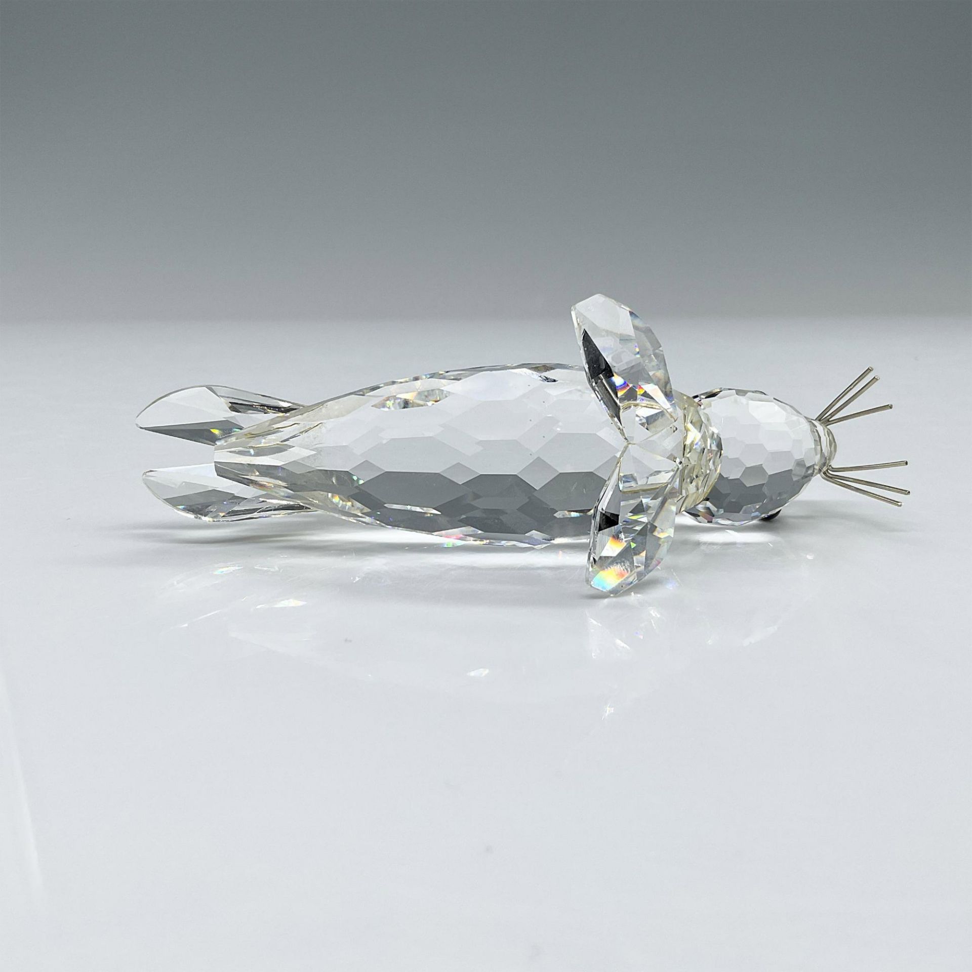 Swarovski Silver Crystal Figurine, Seal with Silver Whiskers - Image 3 of 4