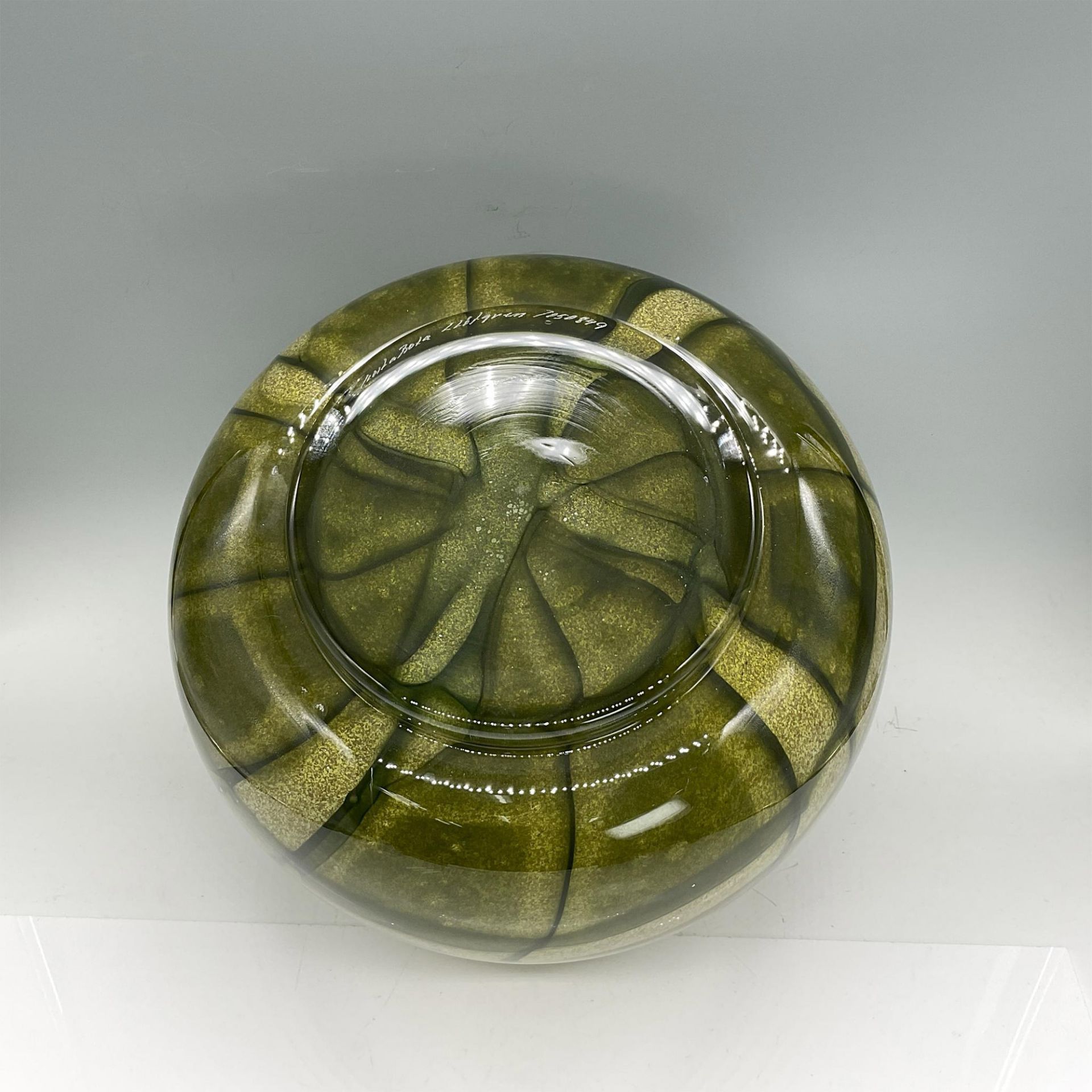 Kosta Boda Glass Bowl, Sage Green - Image 3 of 3