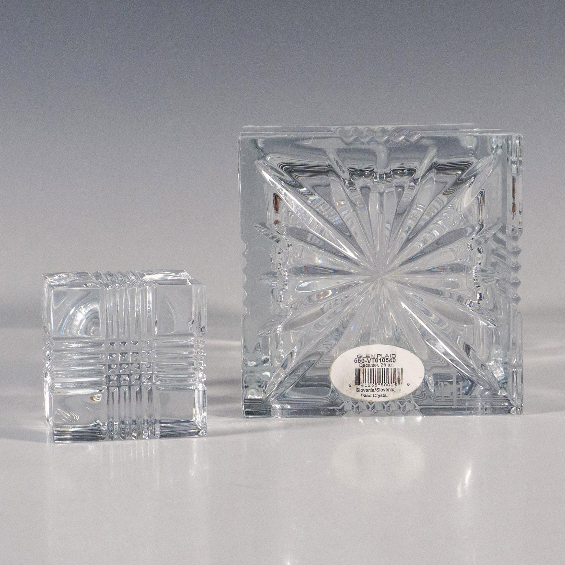 Ralph Lauren Crystal Decanter with Stopper, Glen Plaid - Image 4 of 4