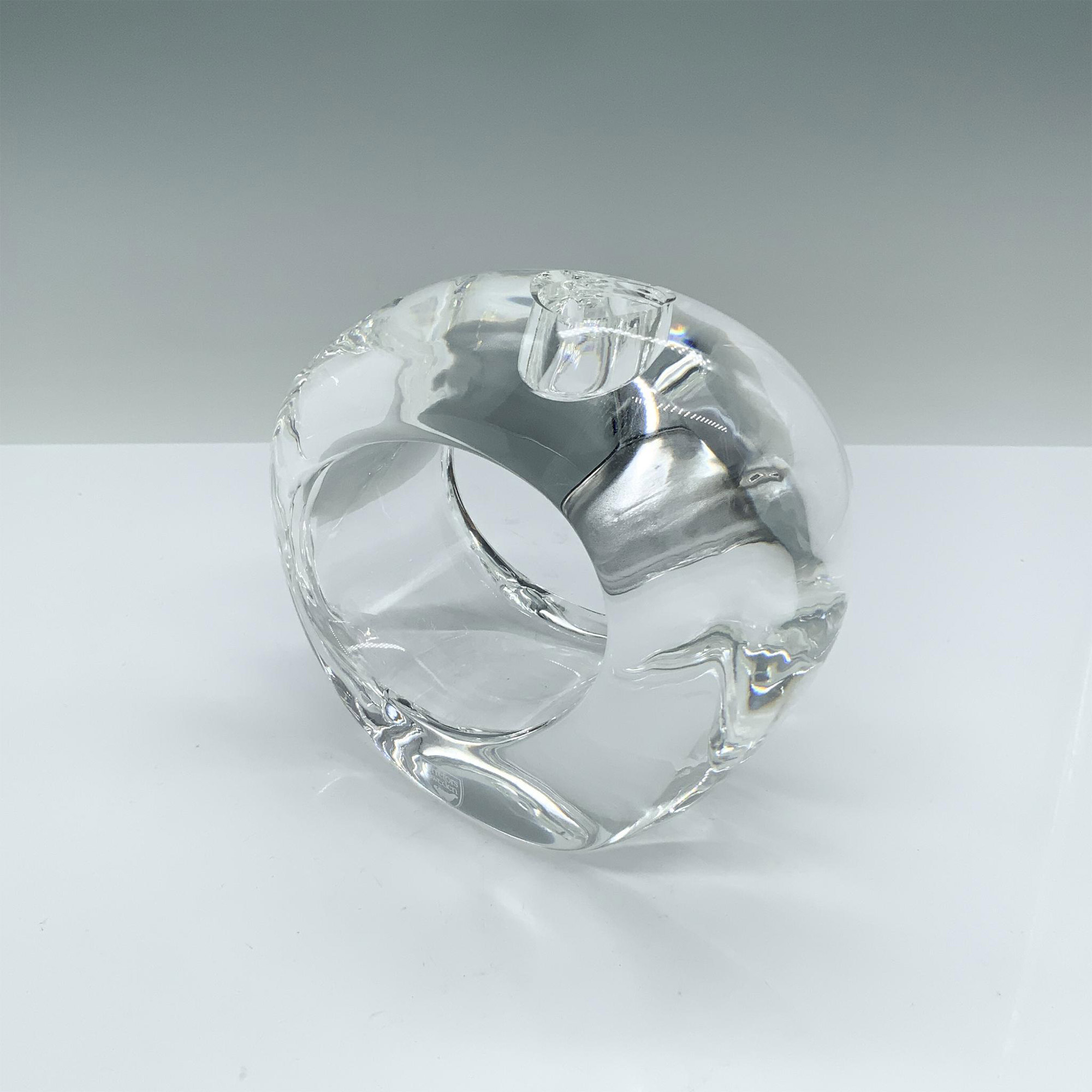 Orrefors Crystal Avlang Oval Candle Holder - Image 3 of 5