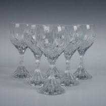 6pc Baccarat Crystal Wine Glasses, Massena Pattern