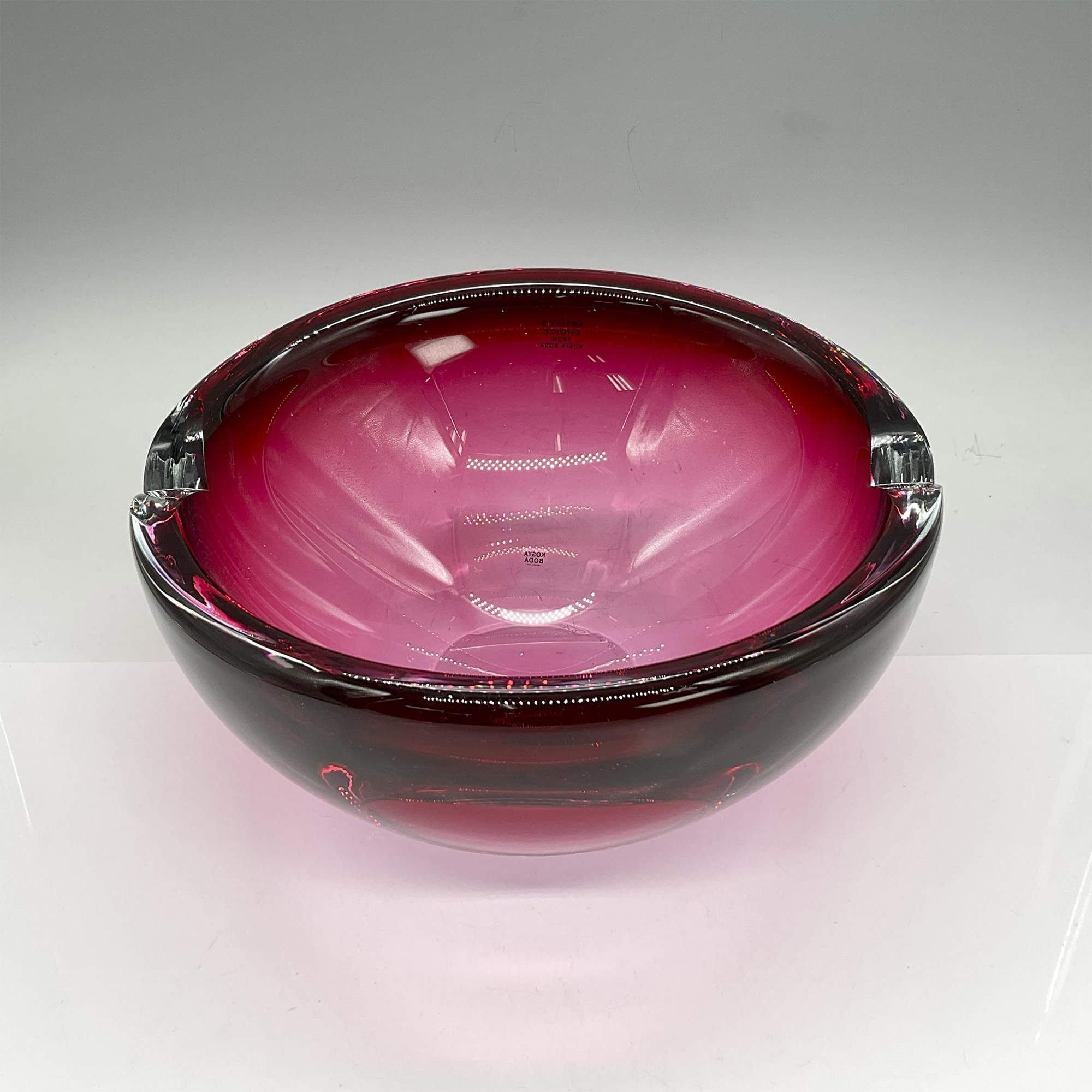 Kosta Boda Cranberry Glass Bowl - Image 2 of 3