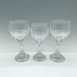 3pc Baccarat Crystal Wine Glasses, Massena Pattern