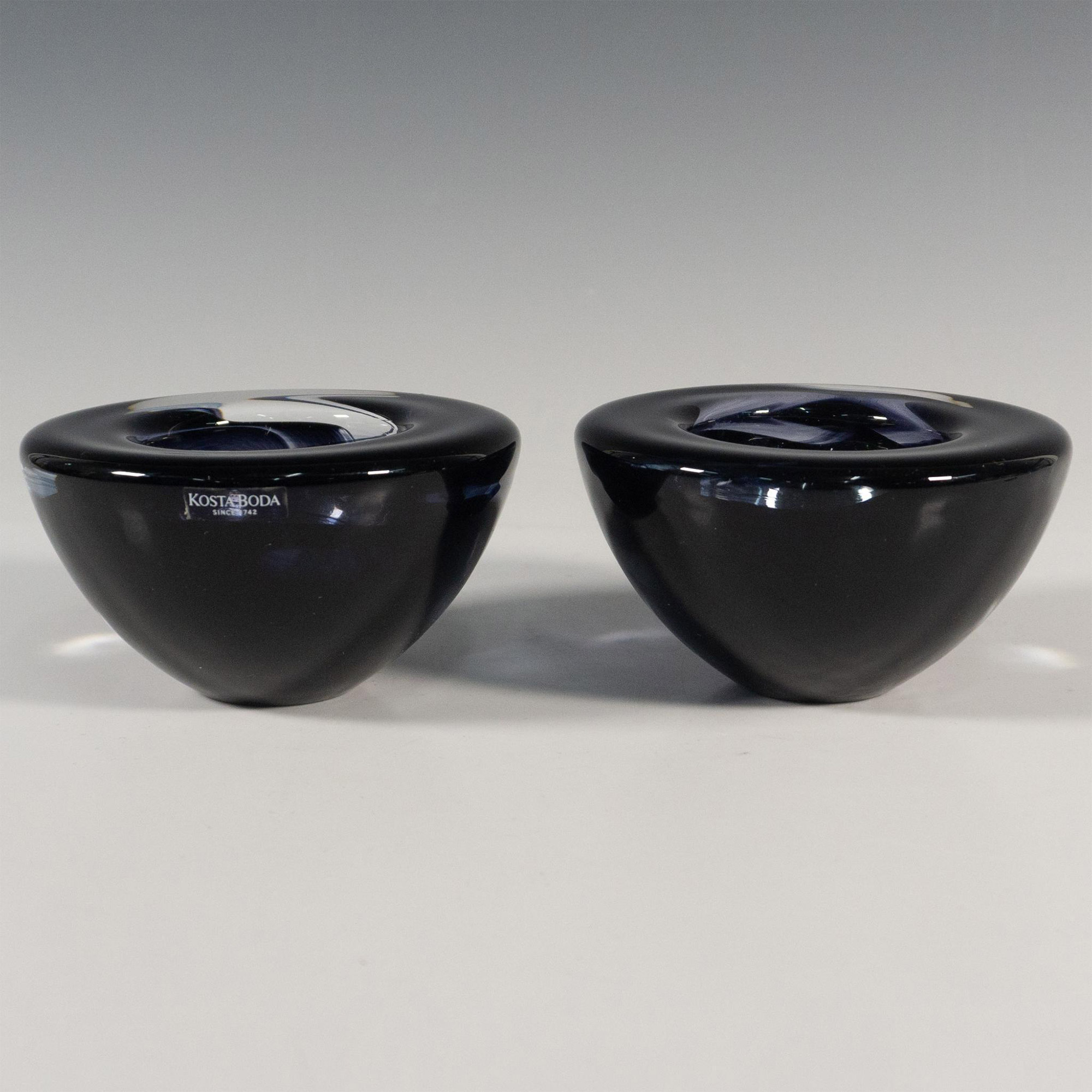 Pair of Kosta Boda by Anna Ehrner Candle Holders, Atoll