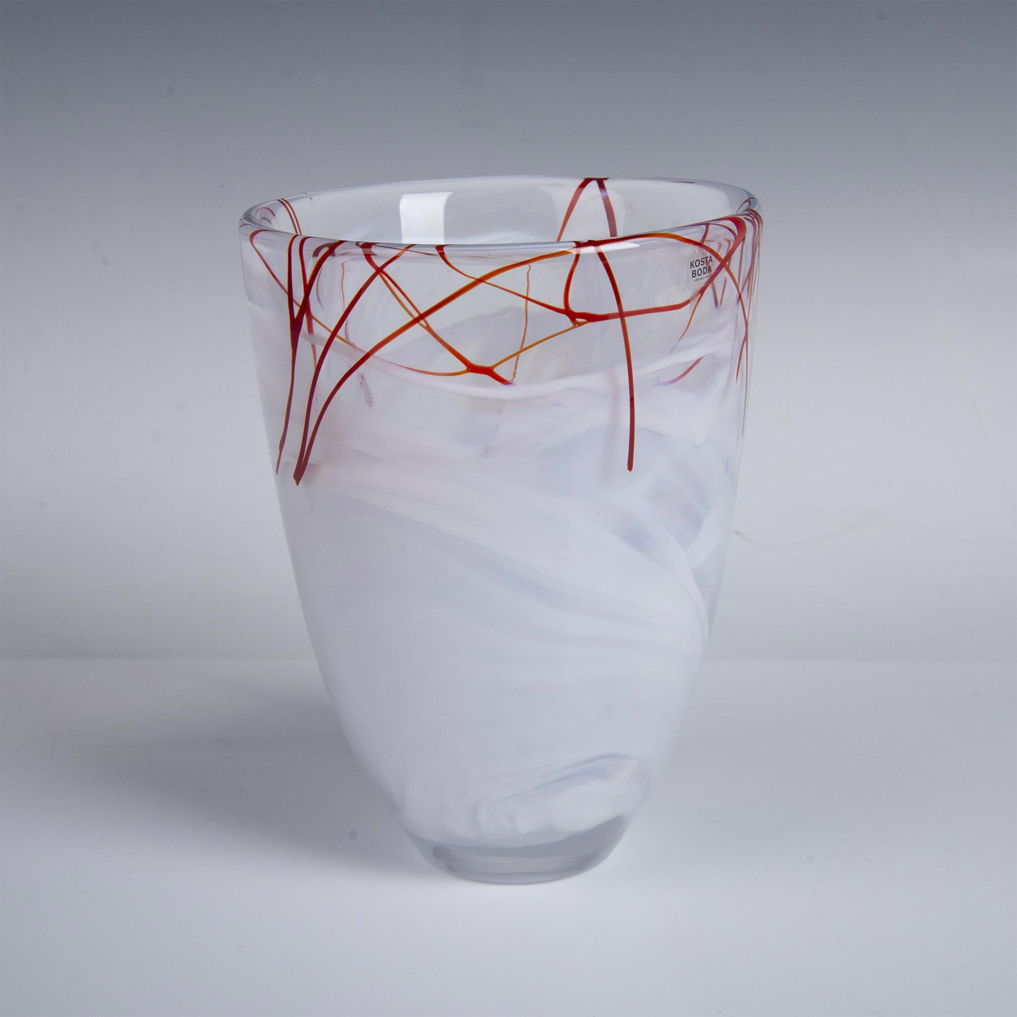 Kosta Boda by Anna Ehrner Art Glass Vase, Contrast - Image 4 of 5