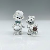Swarovski Crystal Figurines, Kris Bear Bride and Groom