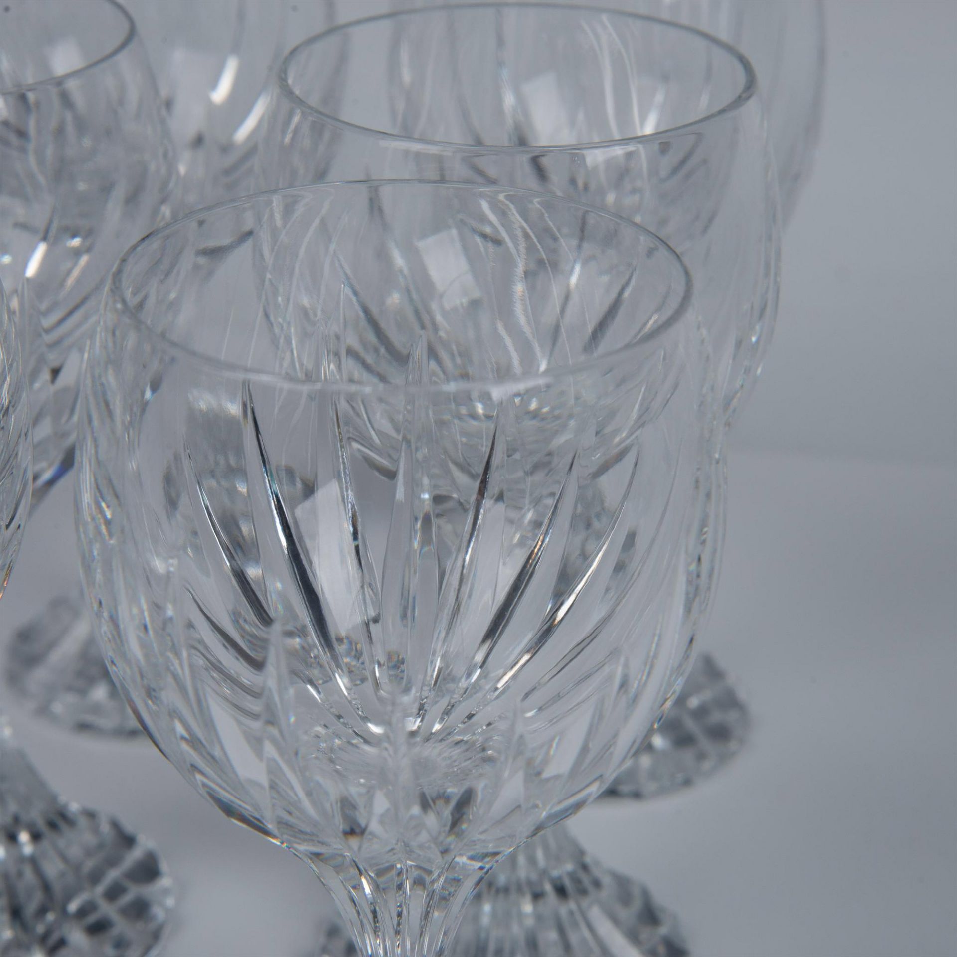 6pc Baccarat Crystal White Wine Glasses, Massena - Bild 6 aus 6