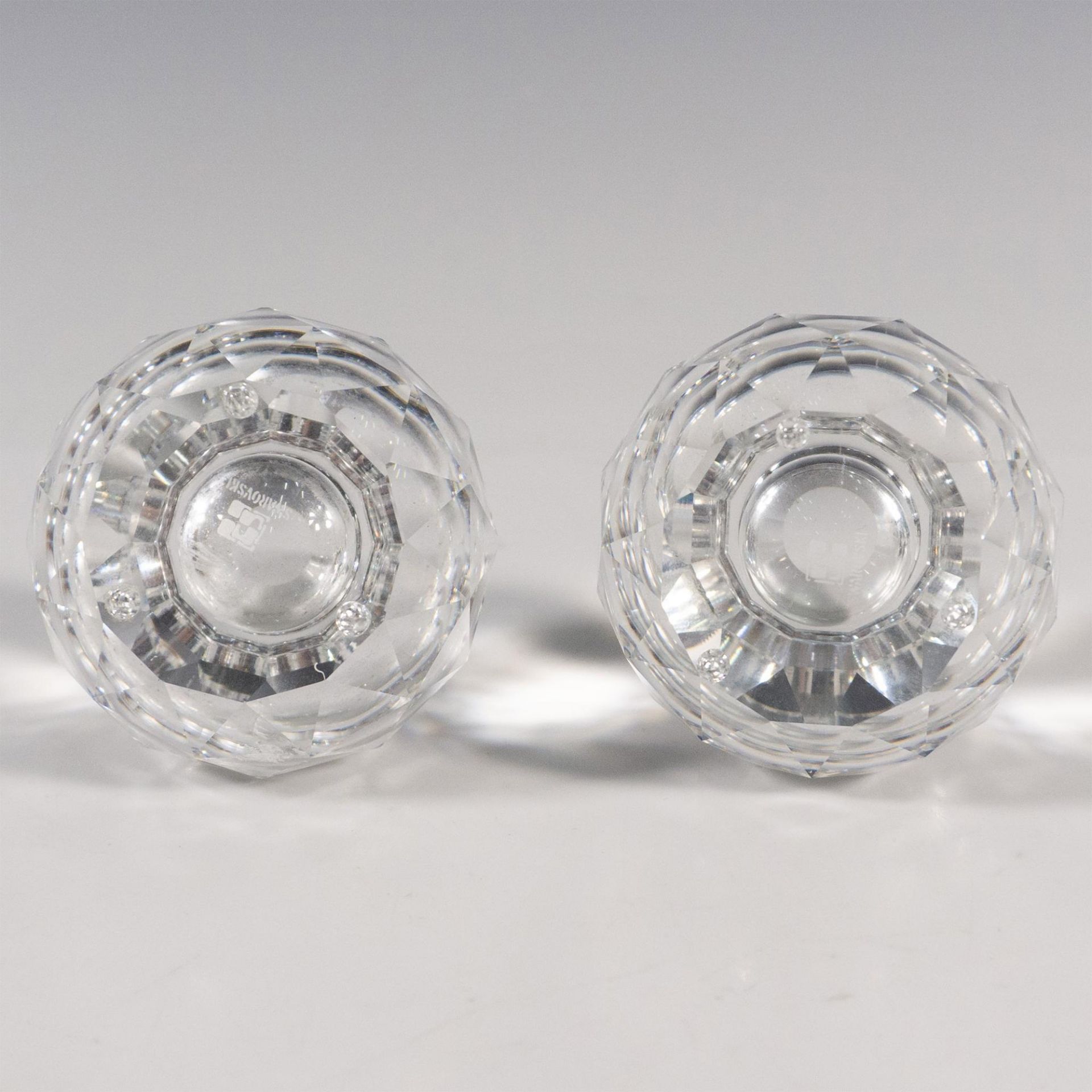 Pair of Swarovski Silver Crystal Candleholders, King Global - Bild 5 aus 5