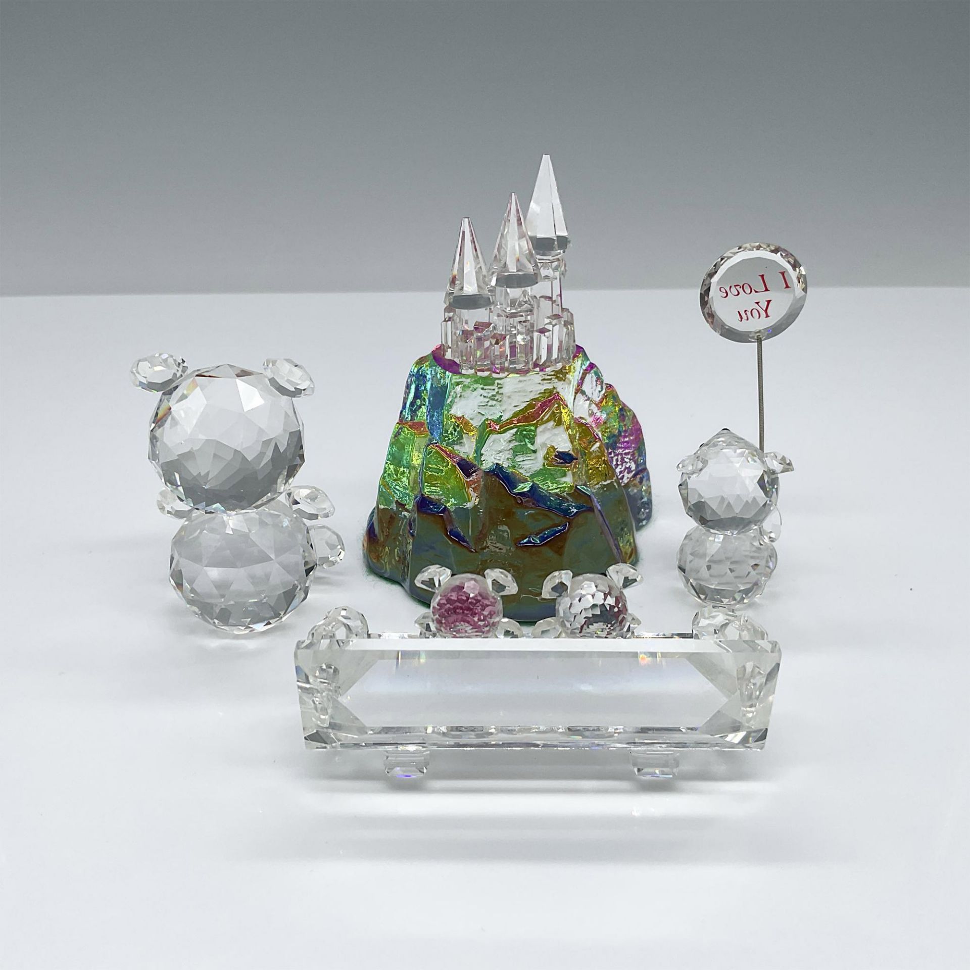 4pc Crystal Figurines, Bears and Rainbow Castle - Bild 2 aus 3