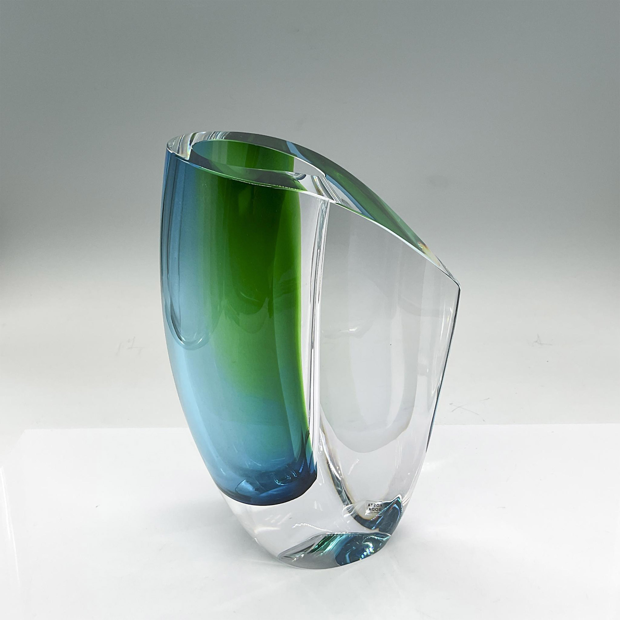 Kosta Boda Glass Vase, Saraband Blue and Green - Image 2 of 3