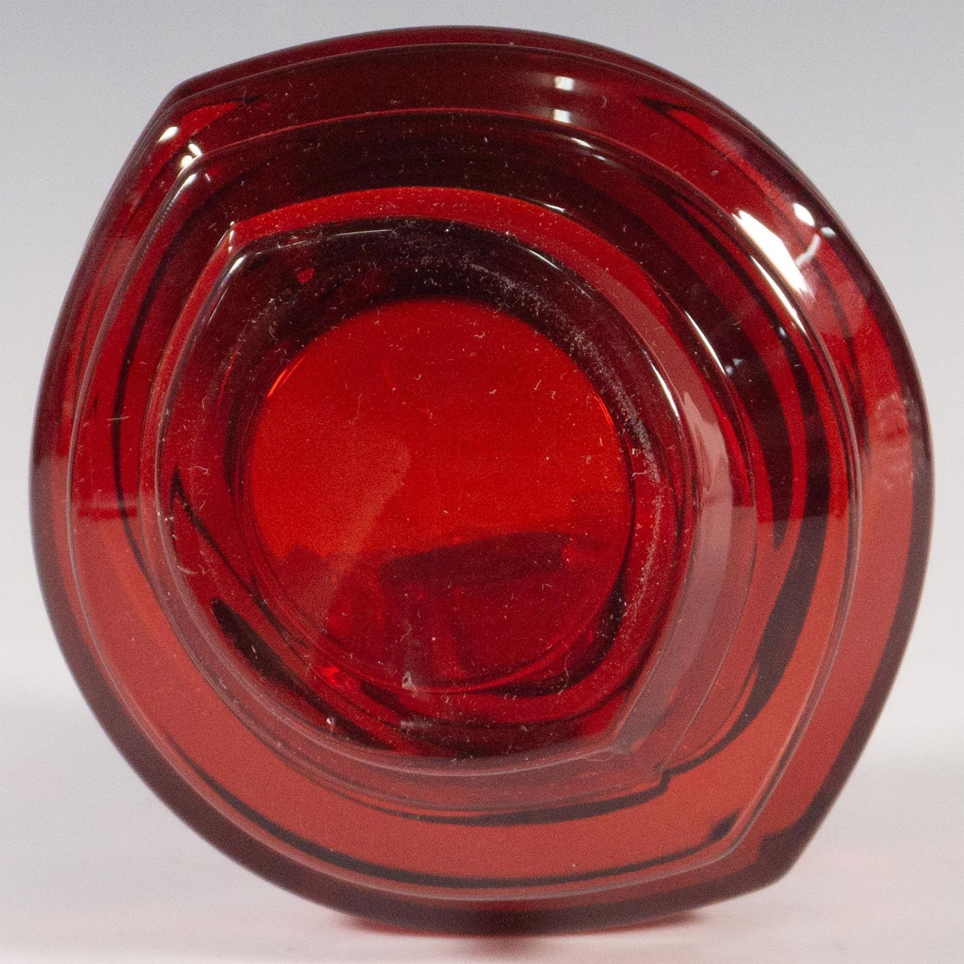 Orrefors Crystal Candle Holder, Eko Red Votive - Image 3 of 3