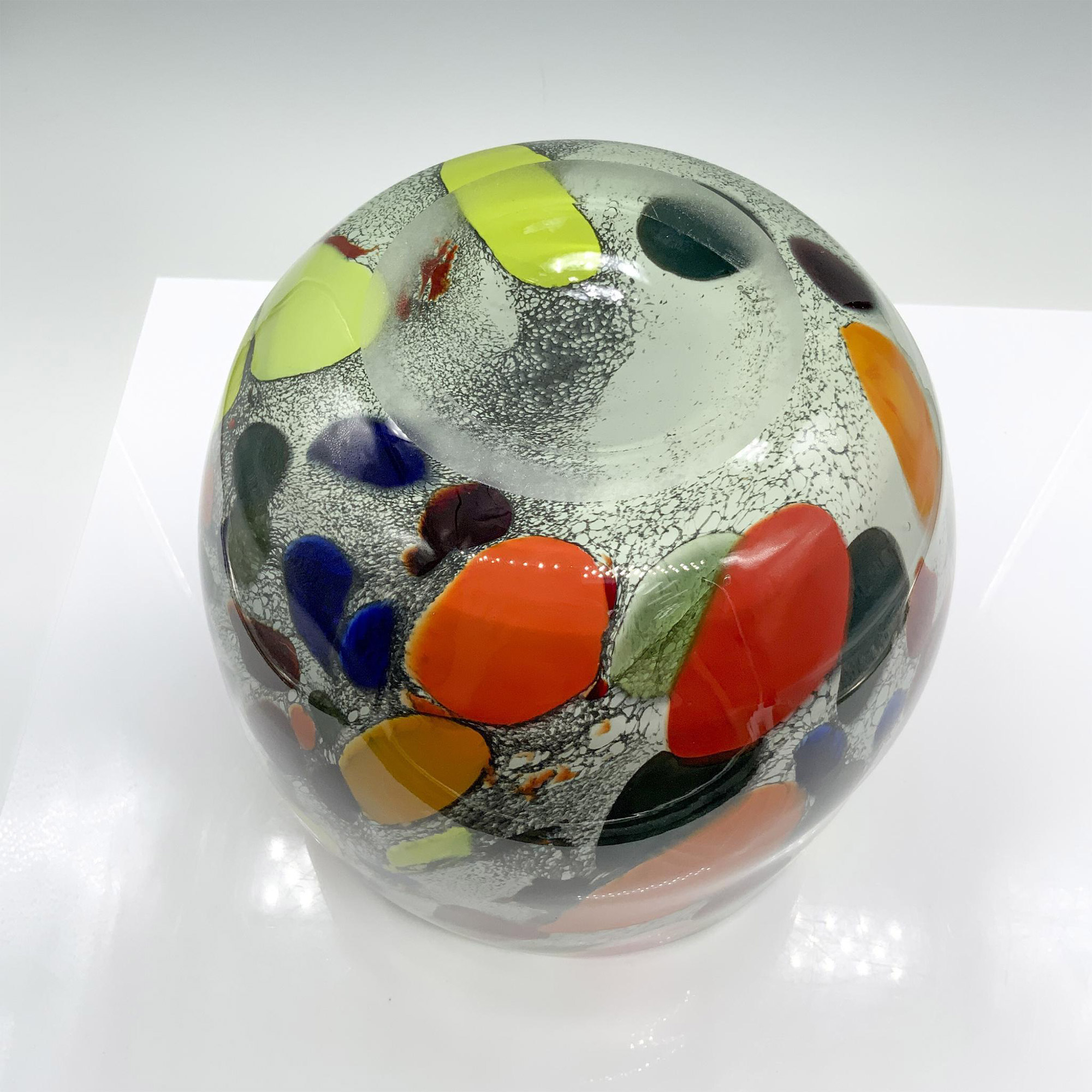 Colorful Large Murano Style Art Glass Vase - Image 5 of 6