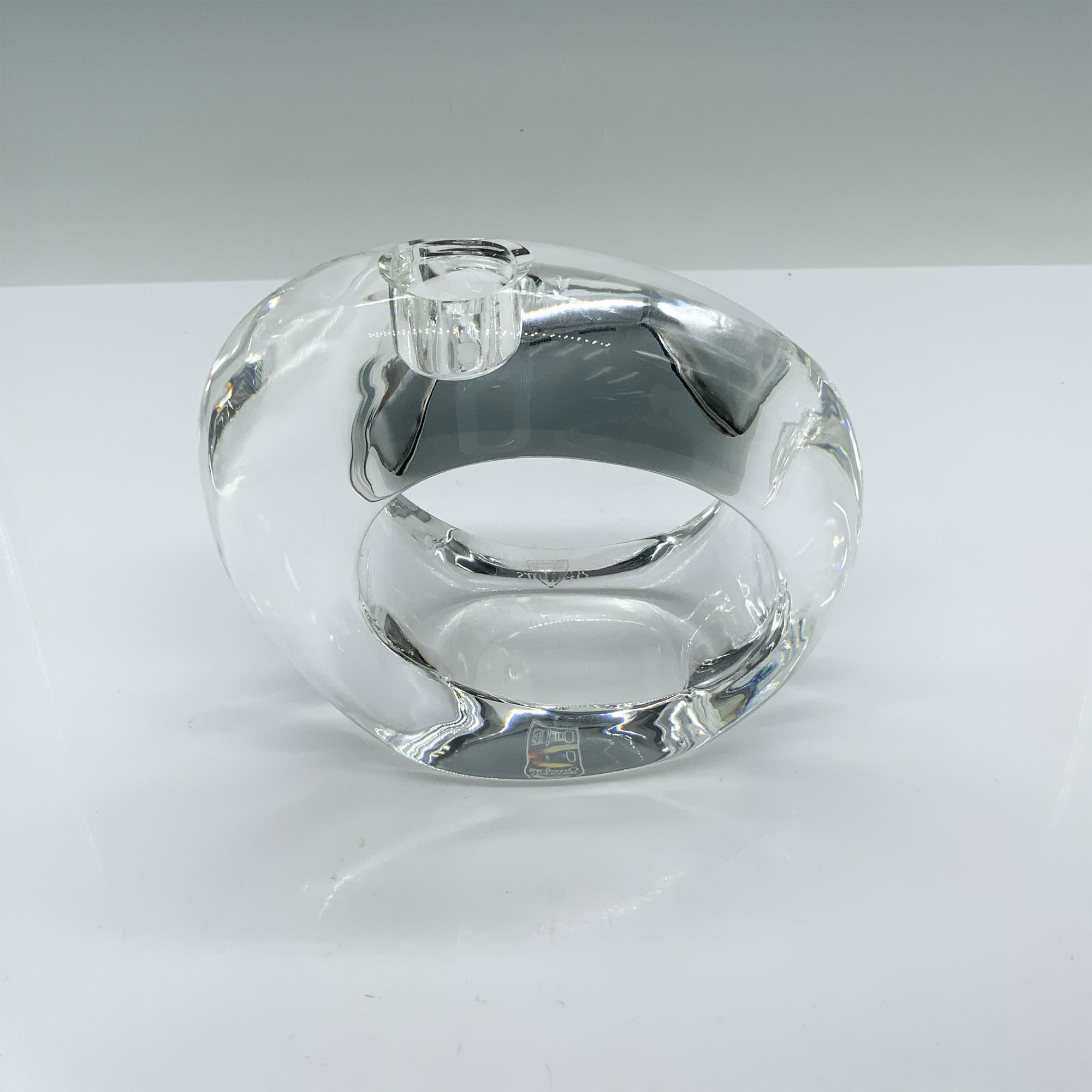 Orrefors Crystal Avlang Oval Candle Holder - Image 2 of 5