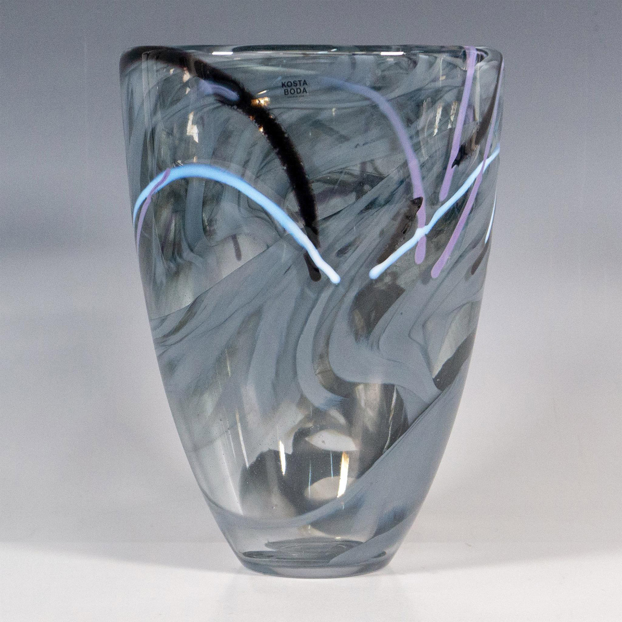 Kosta Boda by Anna Ehrner Glass Vase, Contrast - Image 3 of 5