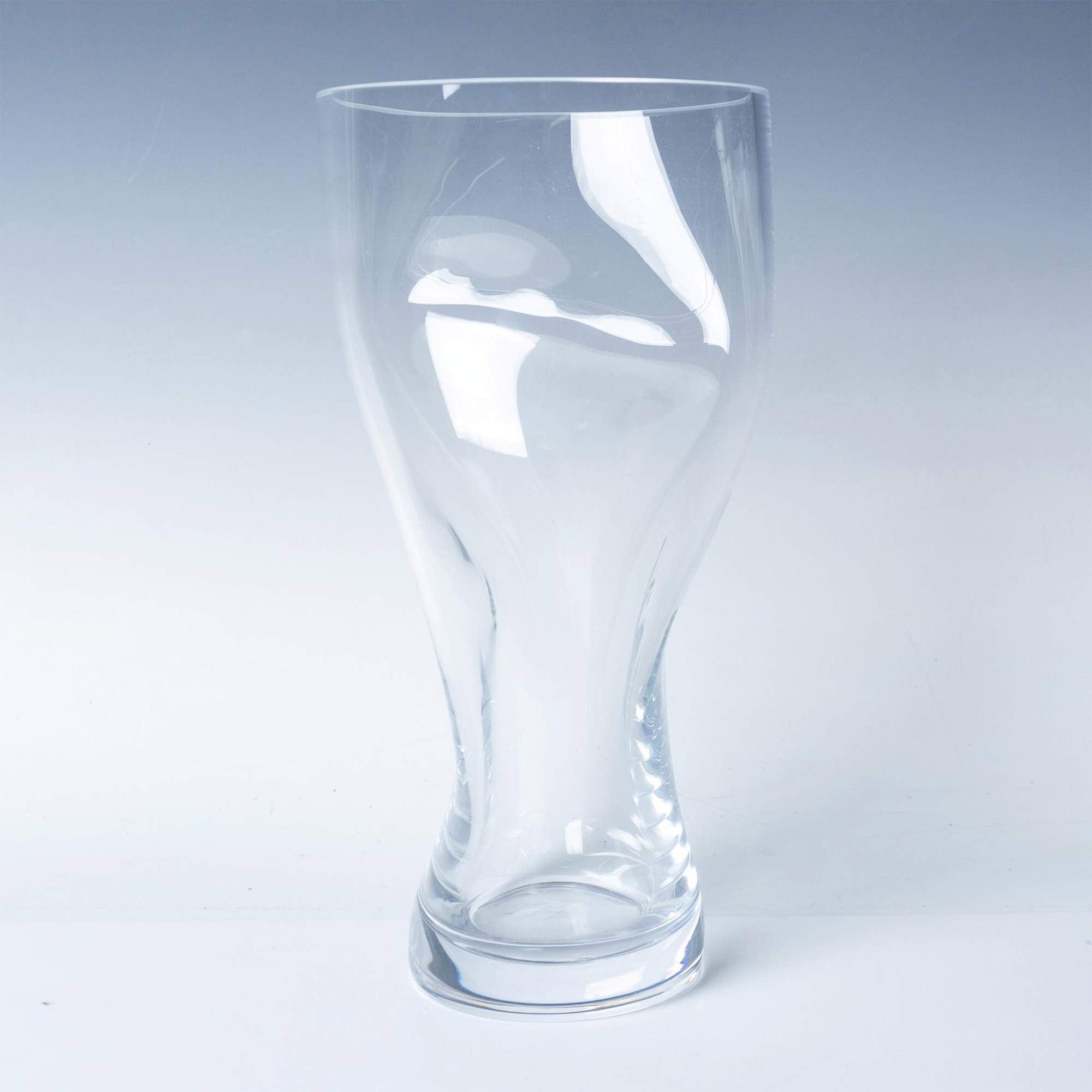 Orrefors Clear Crystal Vase, Squeeze Pattern - Image 3 of 4