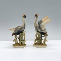 2pc Lefton Porcelain Crane Figurines