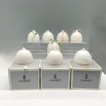 8pc Lladro Porcelain Season Bell Ornaments