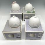 4pc Lladro Porcelain Season Bell Ornaments