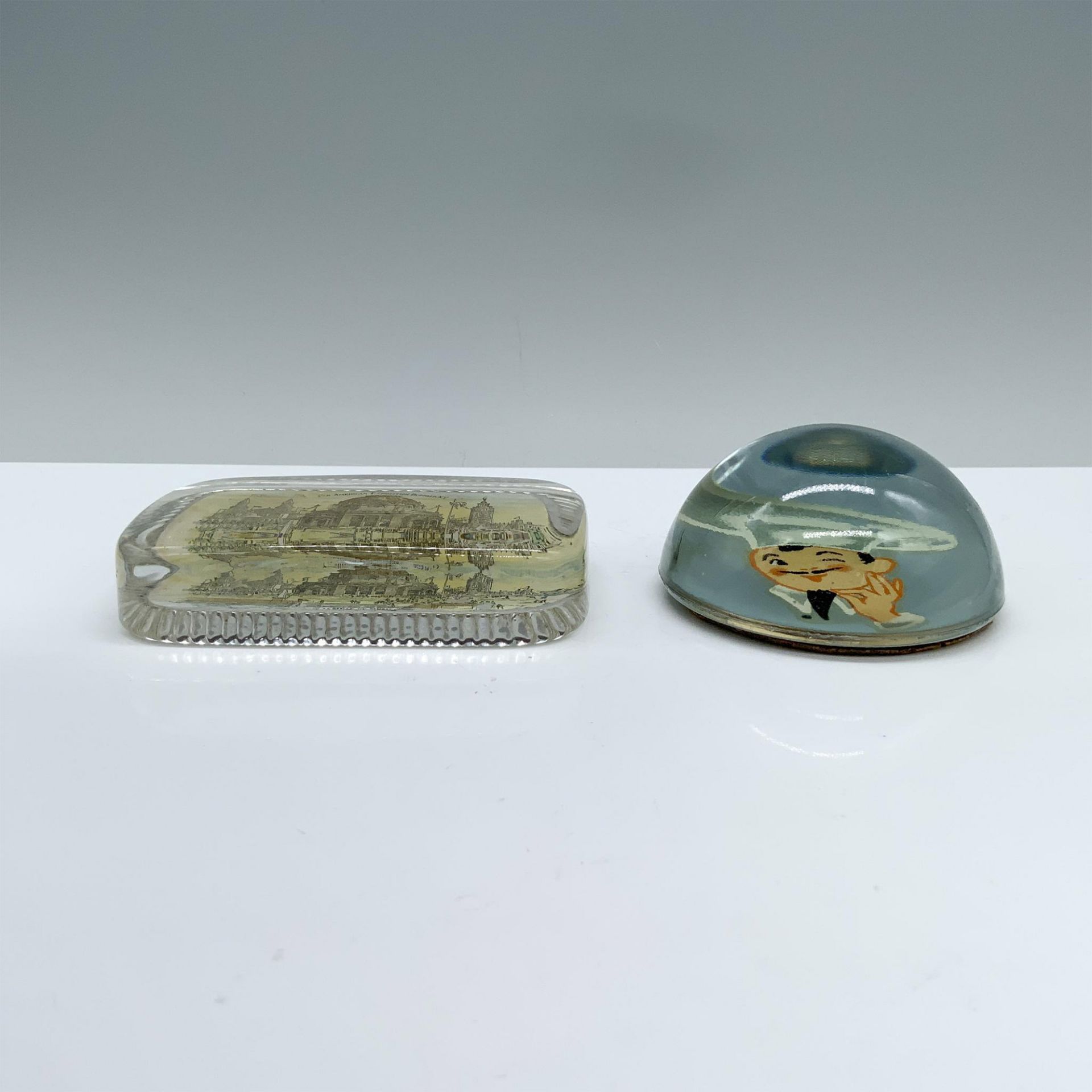 2pc 1901 American Exposition and Winking Chef Paperweight - Bild 3 aus 3