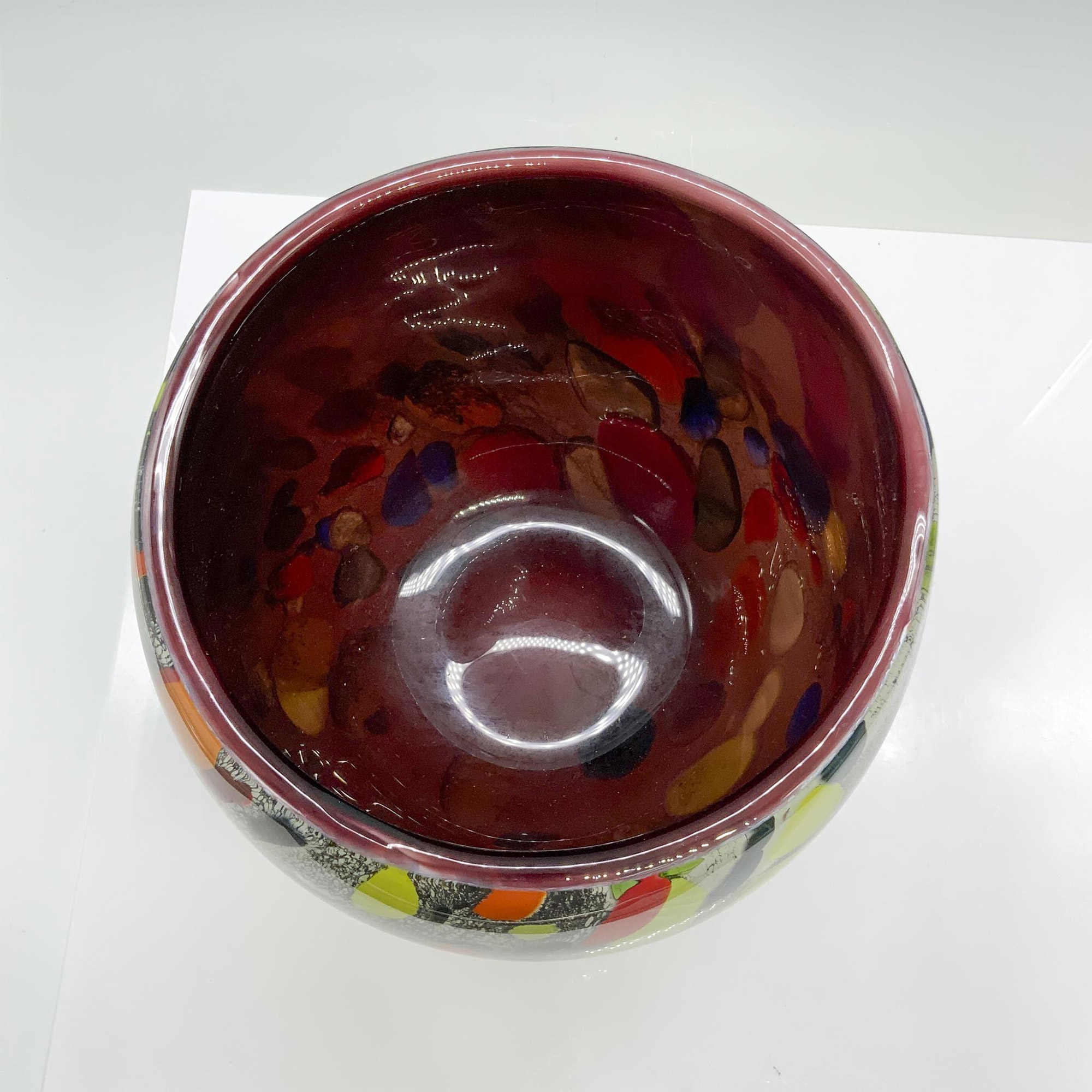Colorful Large Murano Style Art Glass Vase - Image 6 of 6