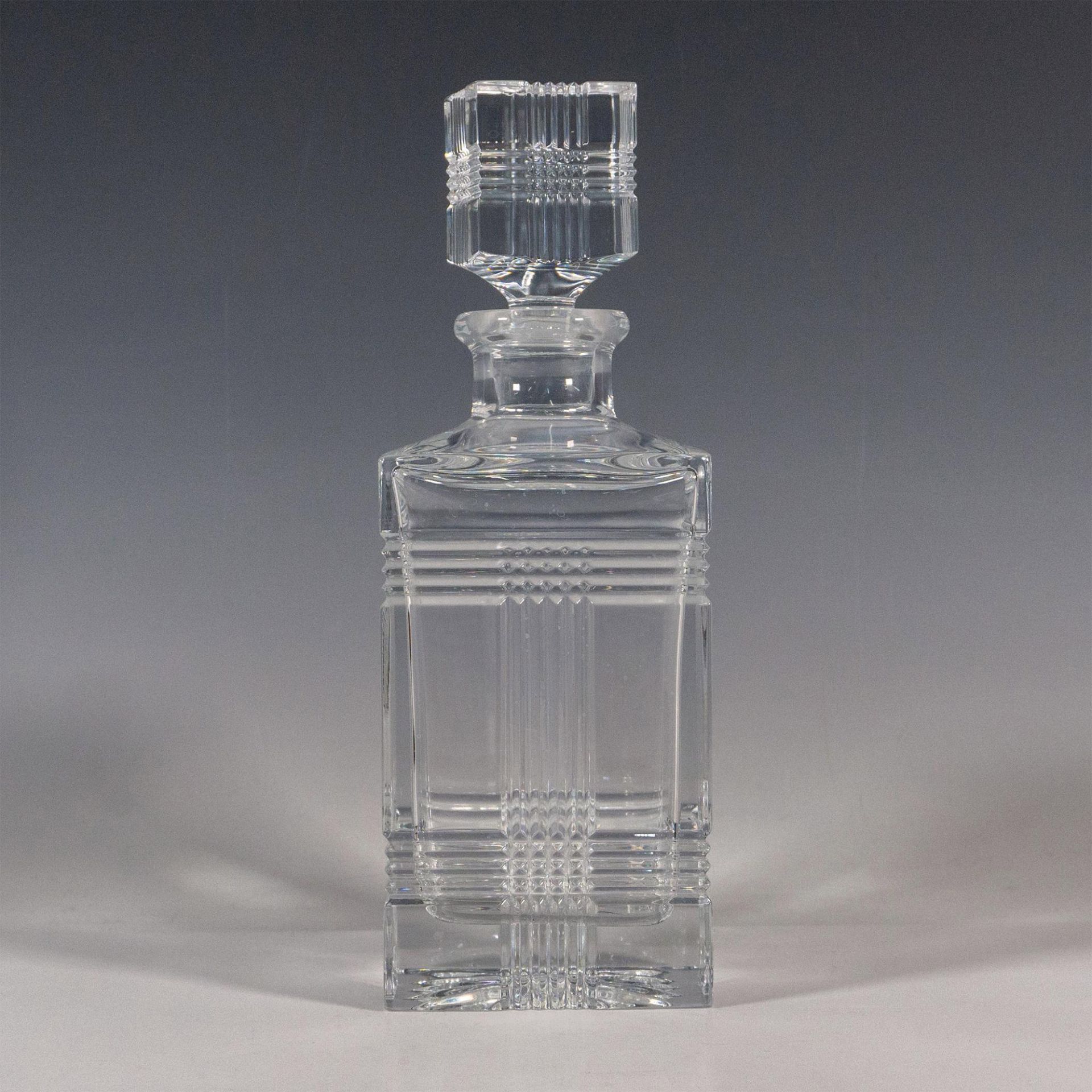 Ralph Lauren Crystal Decanter with Stopper, Glen Plaid - Image 2 of 4