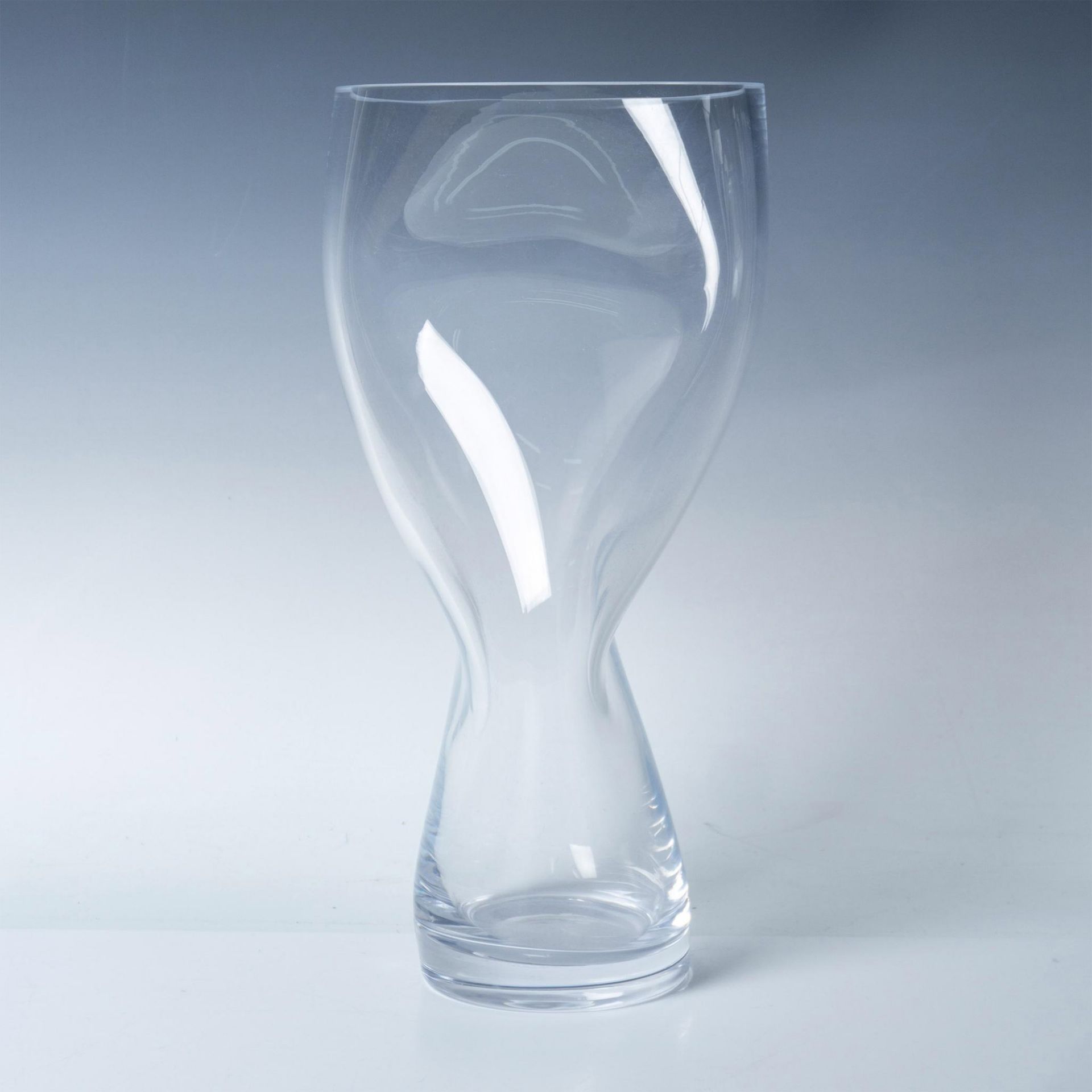 Orrefors Clear Crystal Vase, Squeeze Pattern - Image 3 of 5
