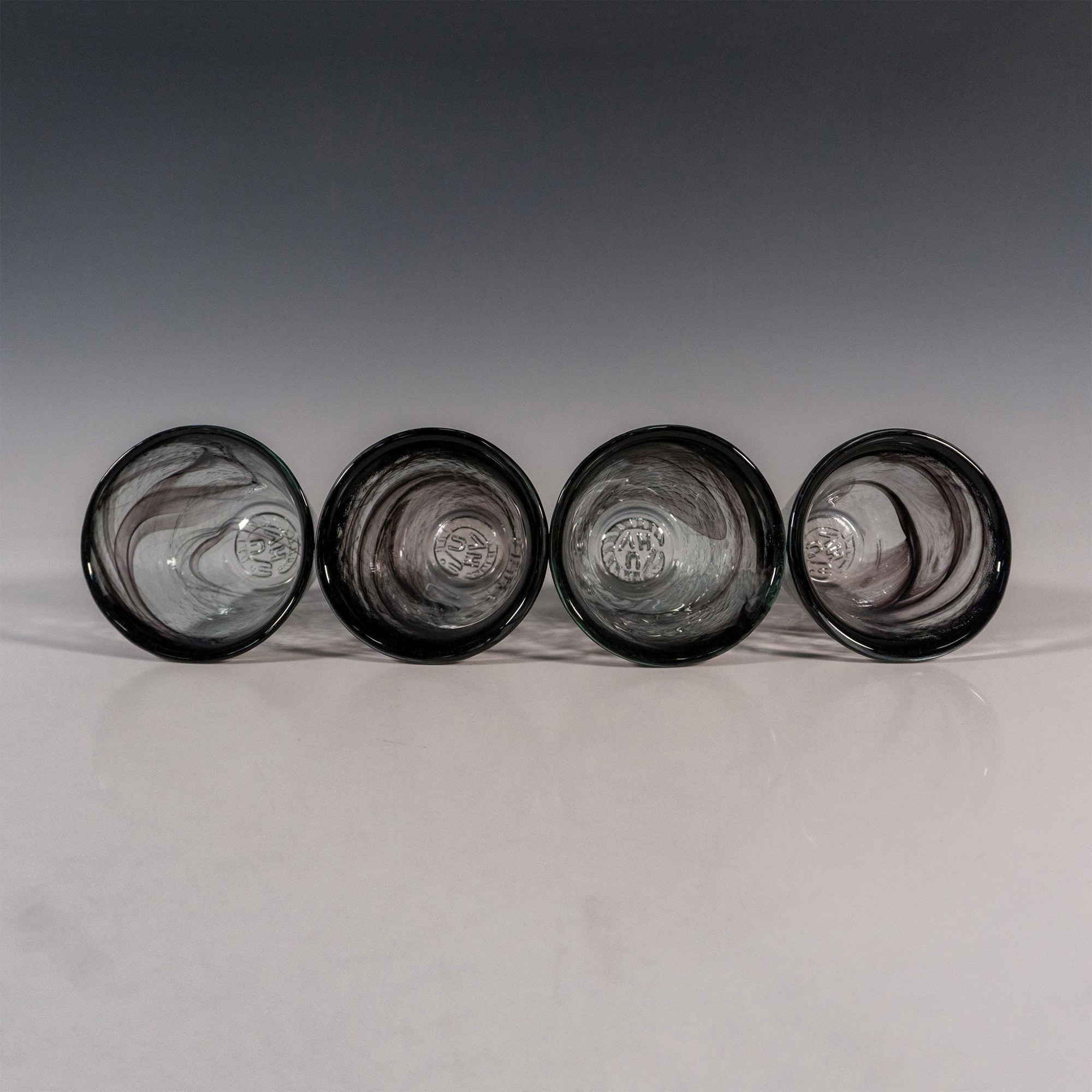 4pc Kosta Boda by Ulrica Hydman-Vallien Glass Tumblers, Mine - Image 3 of 3