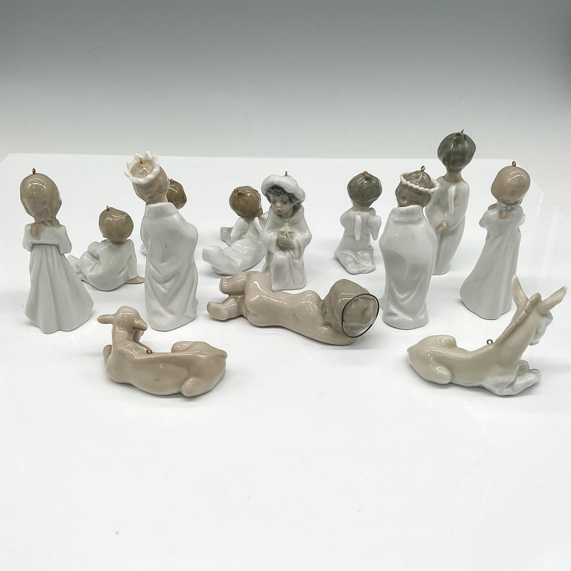 13pc Lladro Porcelain Mini Tree Ornaments - Image 2 of 3