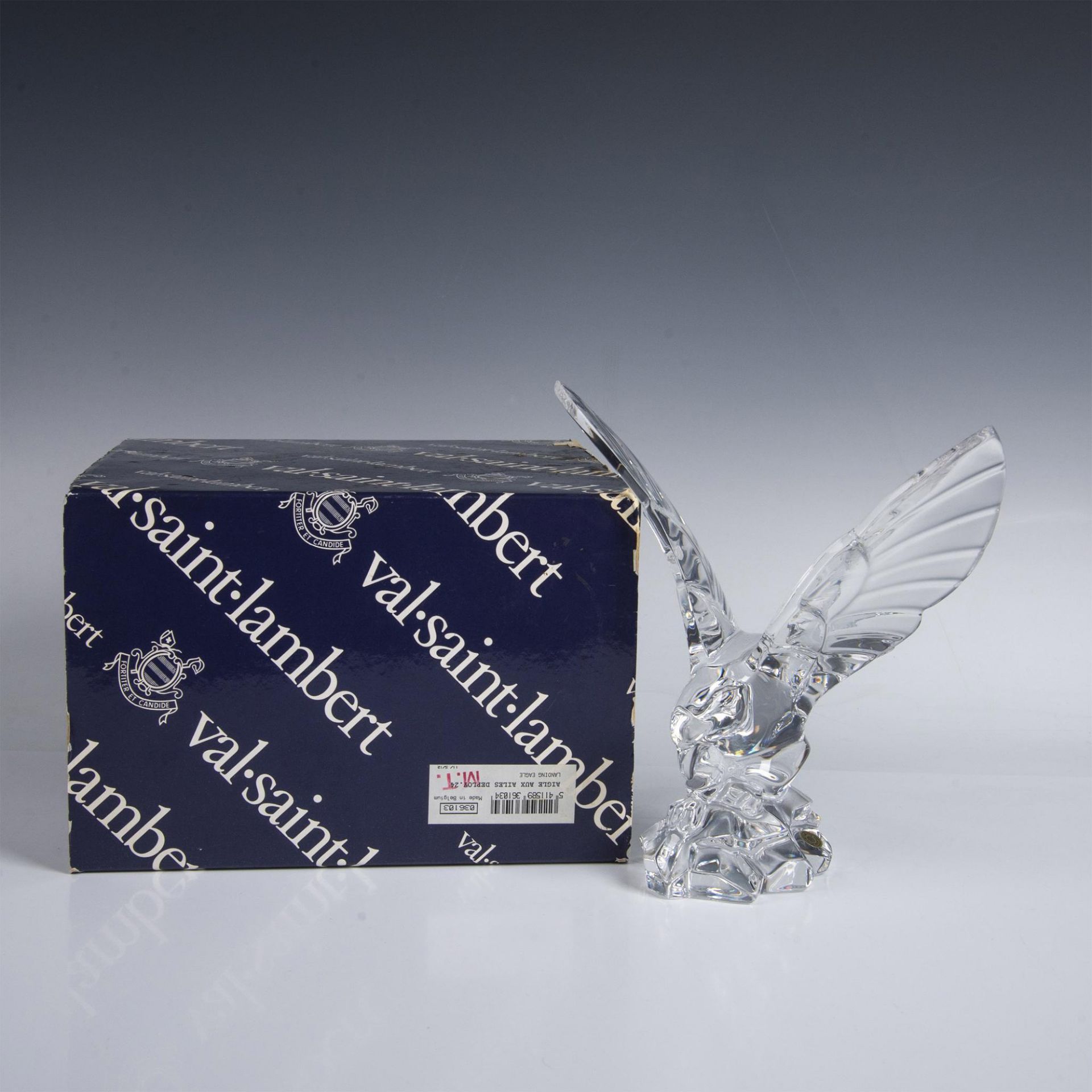 Val Saint Lambert Crystal Eagle Figurine - Image 2 of 6