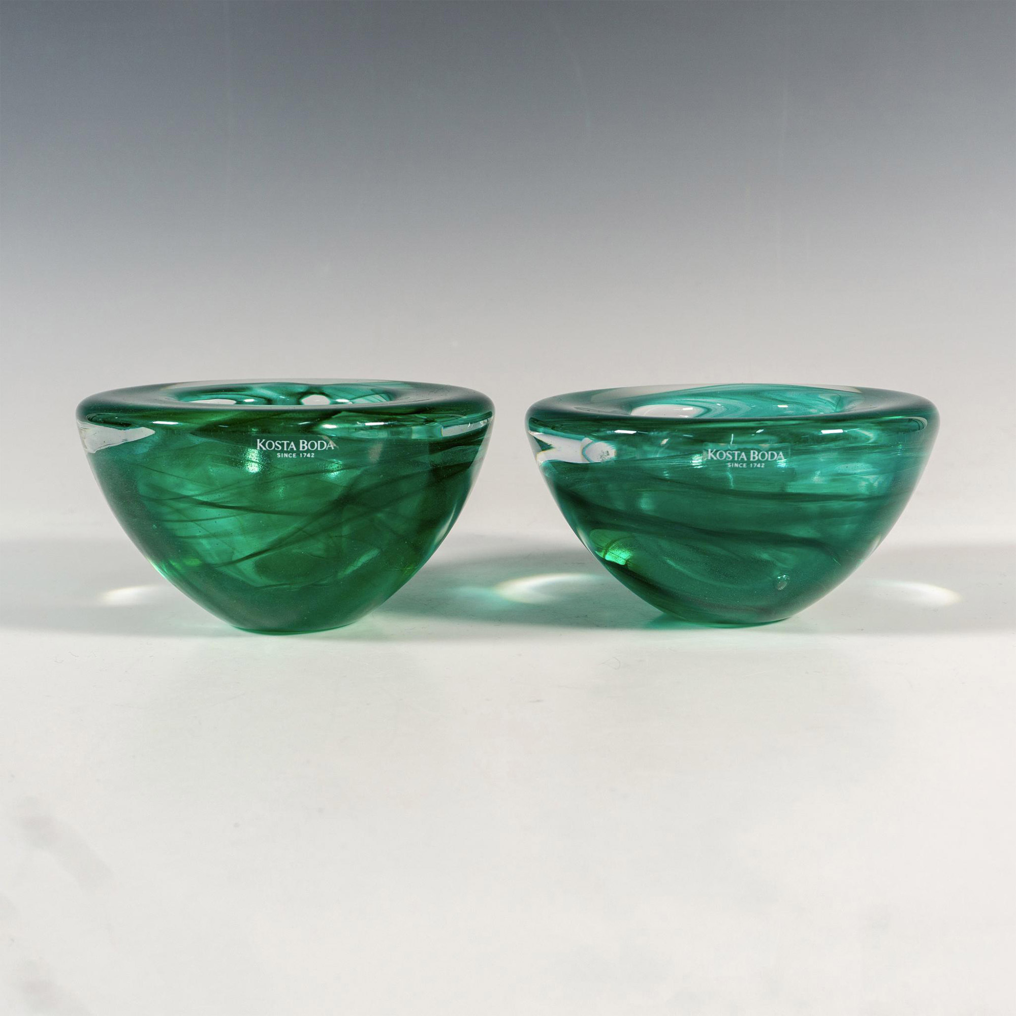 Pair of Kosta Boda by Anna Ehrner Candle Holders, Atoll - Image 2 of 7